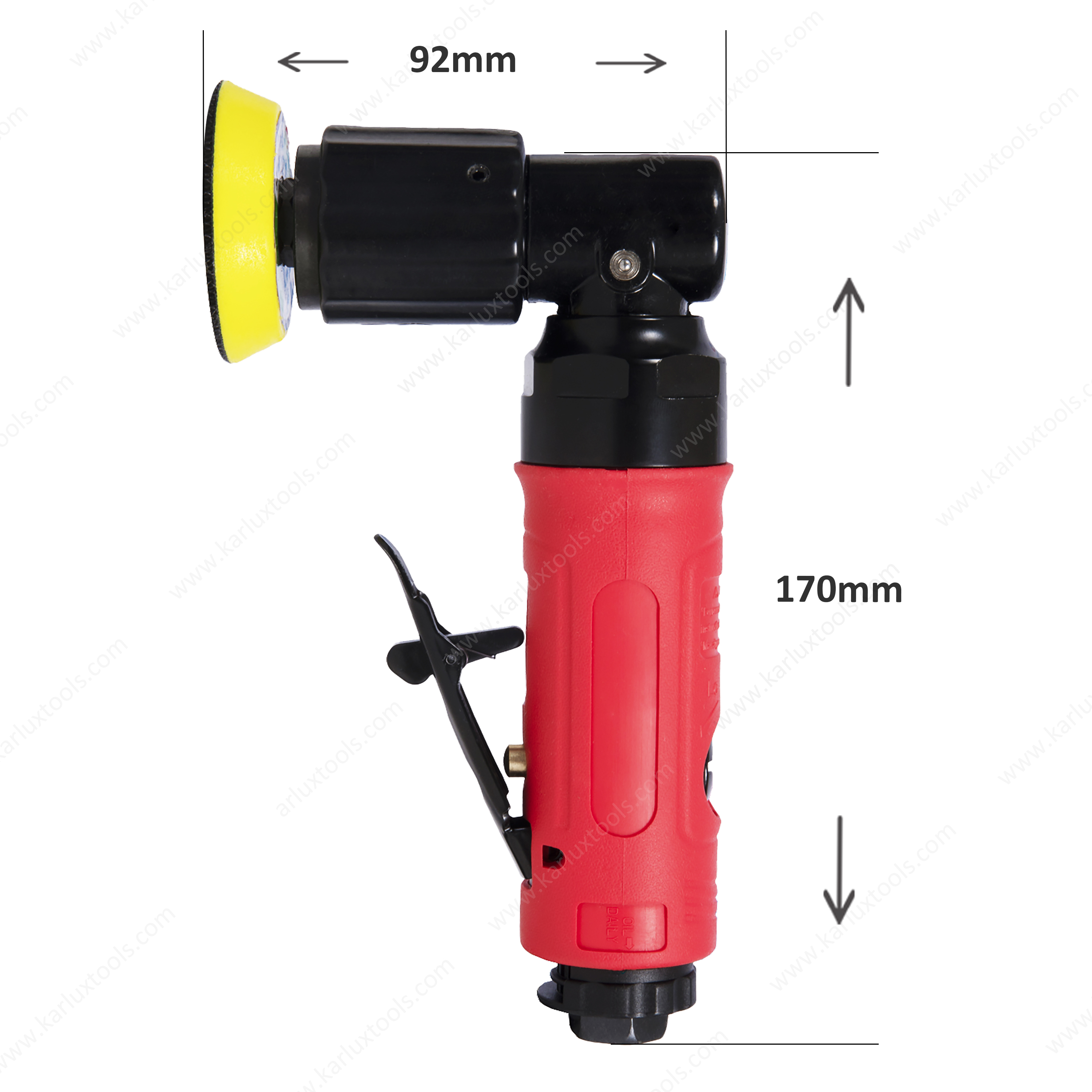 15000Rpm 90 弯头 2 英寸 50 毫米空气气动砂光机，用于金属细节打磨