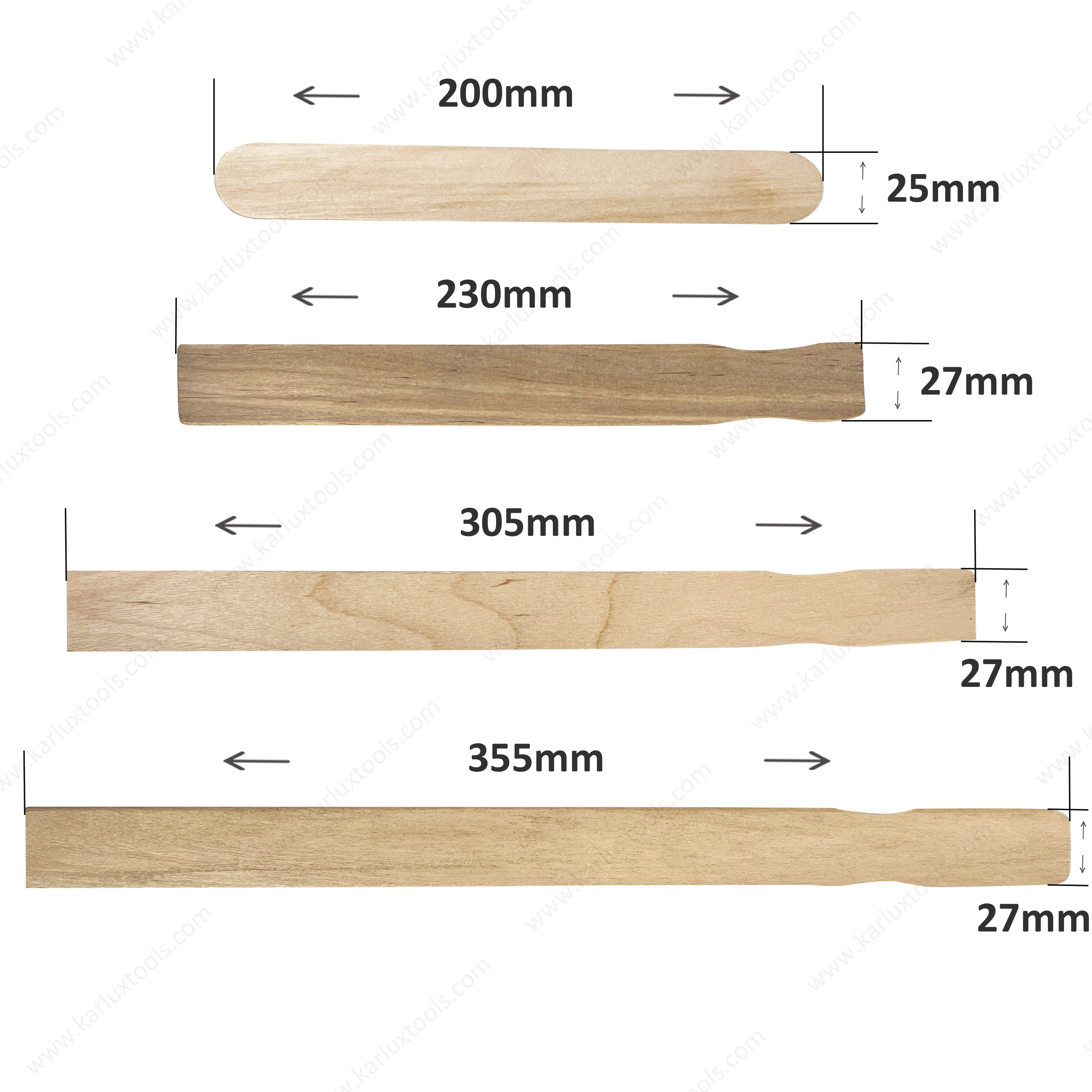 200*25mm 230*27mm 305*27mm 355*27mm批发汽车工艺喷枪艺术木制木制木制油漆搅拌棒