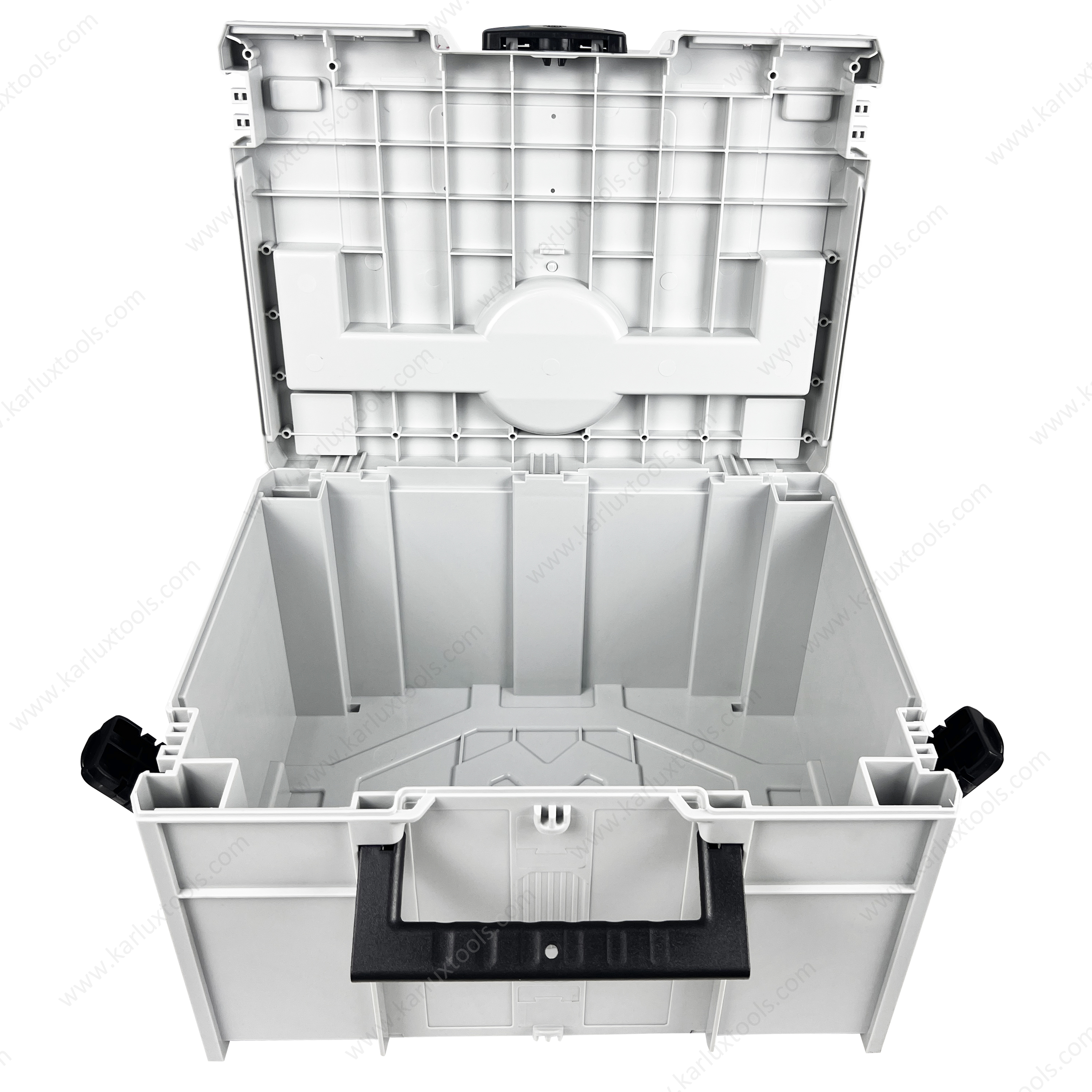 40x30x24cm中型储物盒防水防尘堆放工具盒系统ABS塑料工具盒带有手柄