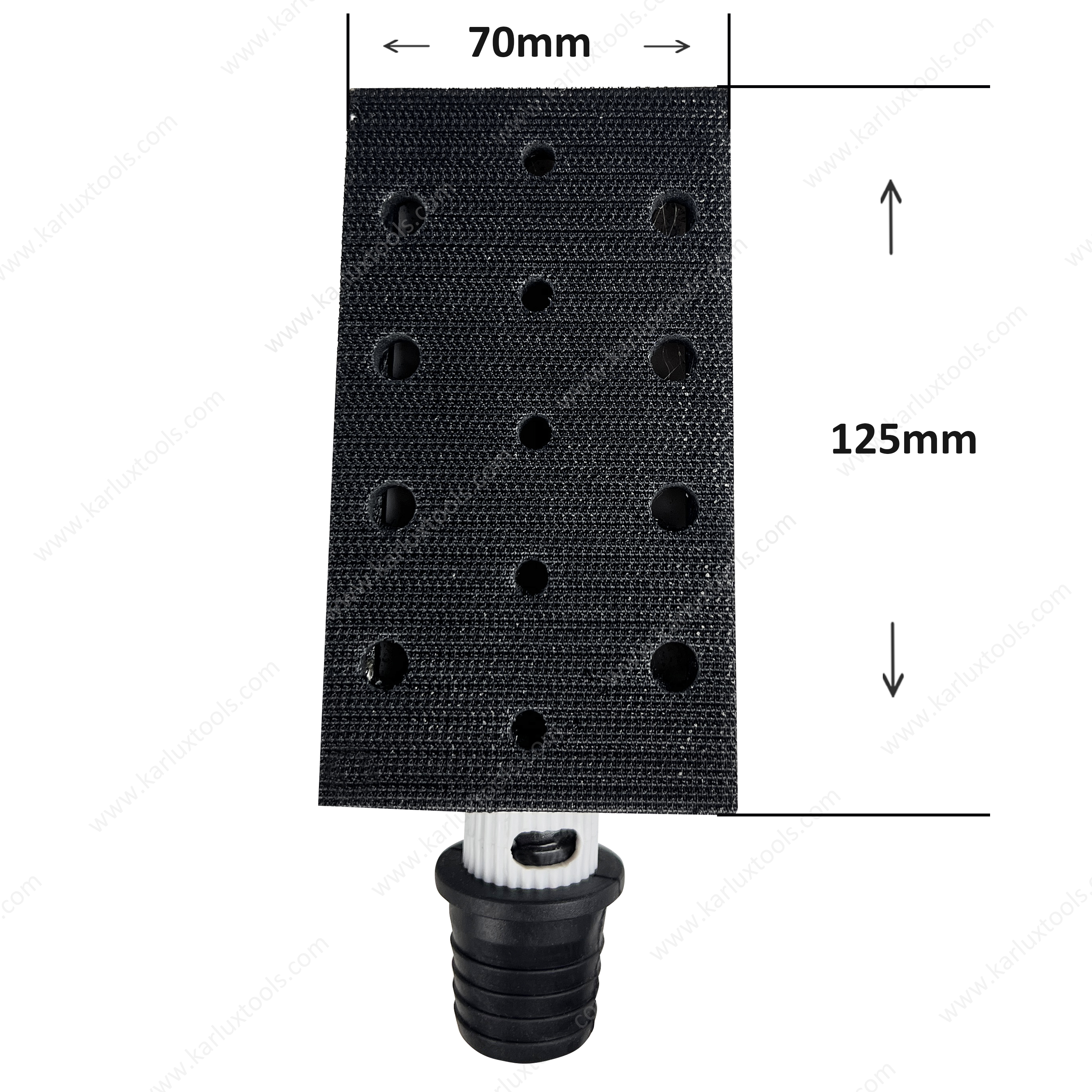 70x125mm 手动 打磨块 带真空钩环背衬 ABS 车身无尘打磨工具，适用于汽车油漆准备