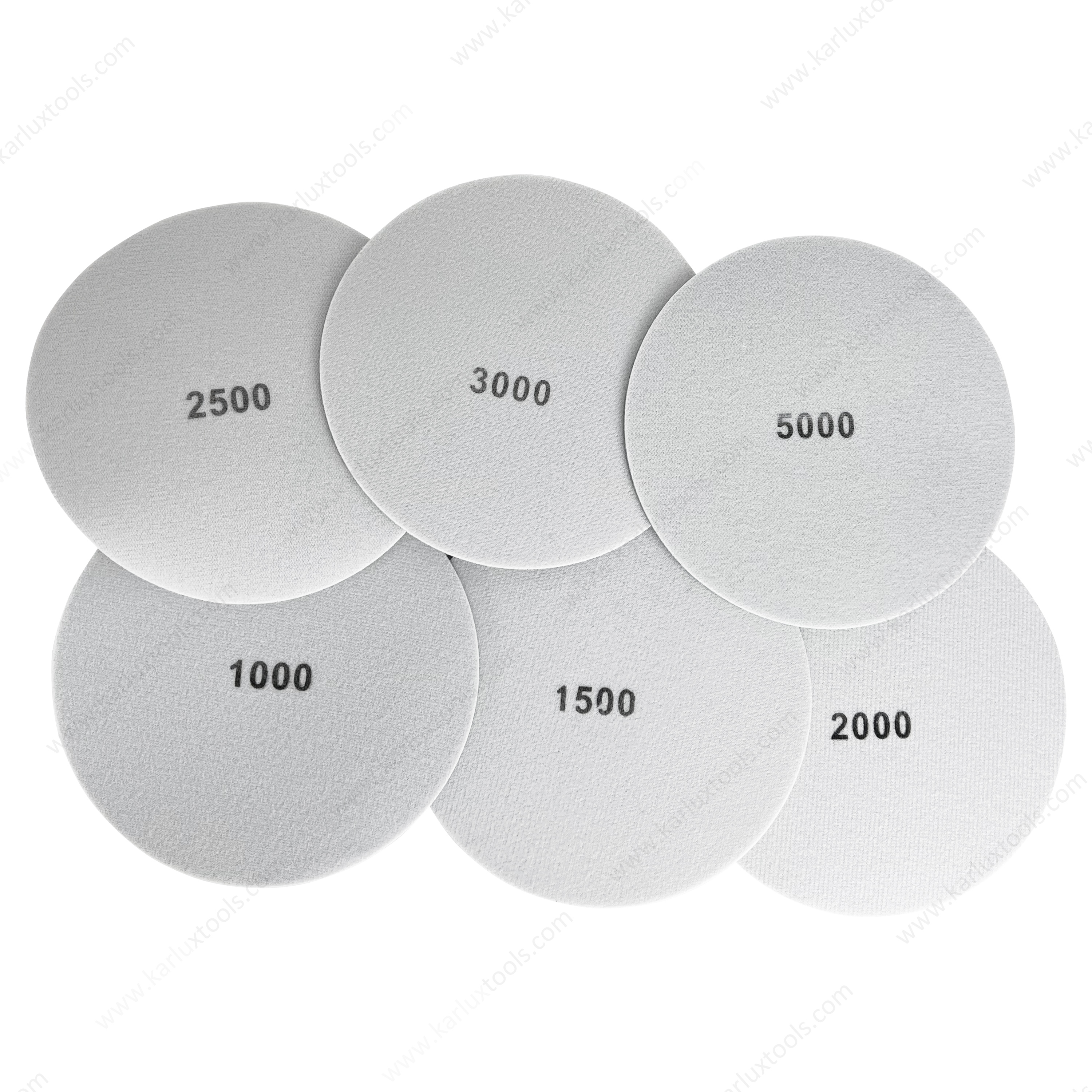 6英寸150毫米海绵磨具 S P1000，P1500，P2000，P2500，P3000，P5000砂纸挂钩和环壳碳化物碳化物干燥的砂纸