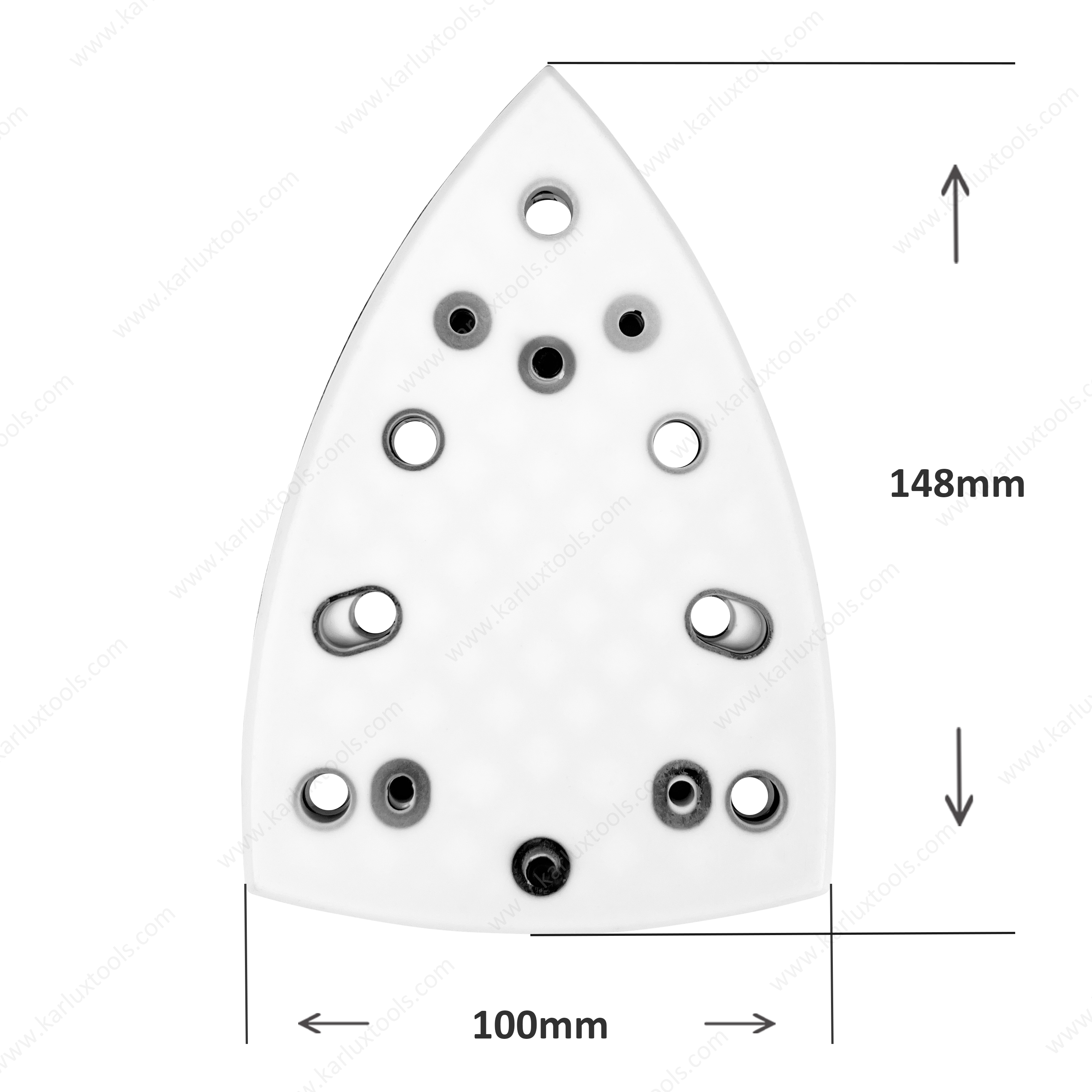 100x150mm 7+4个孔短钩子魔术贴垫垫后垫砂板三角形砂垫组件螺钉