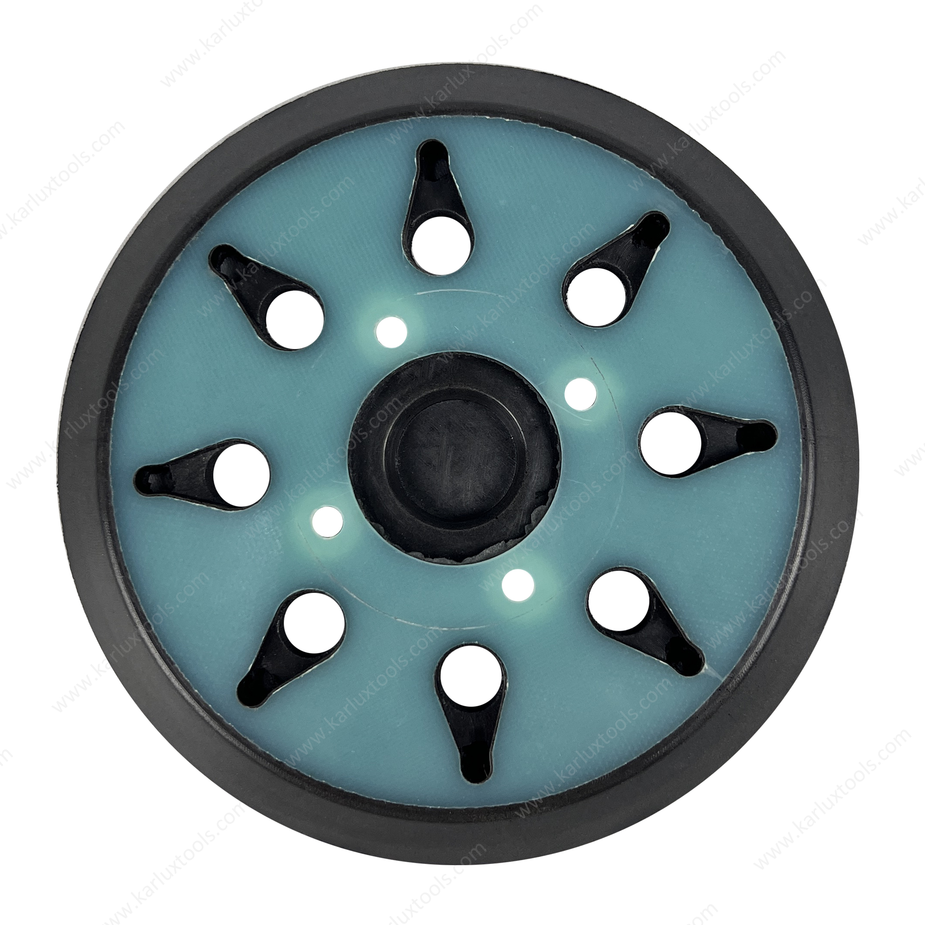 5 英寸（125 毫米）8+4 孔圆形黑色 PU 钩环背垫砂光机背垫替换垫打磨垫用于抛光抛光砂光机