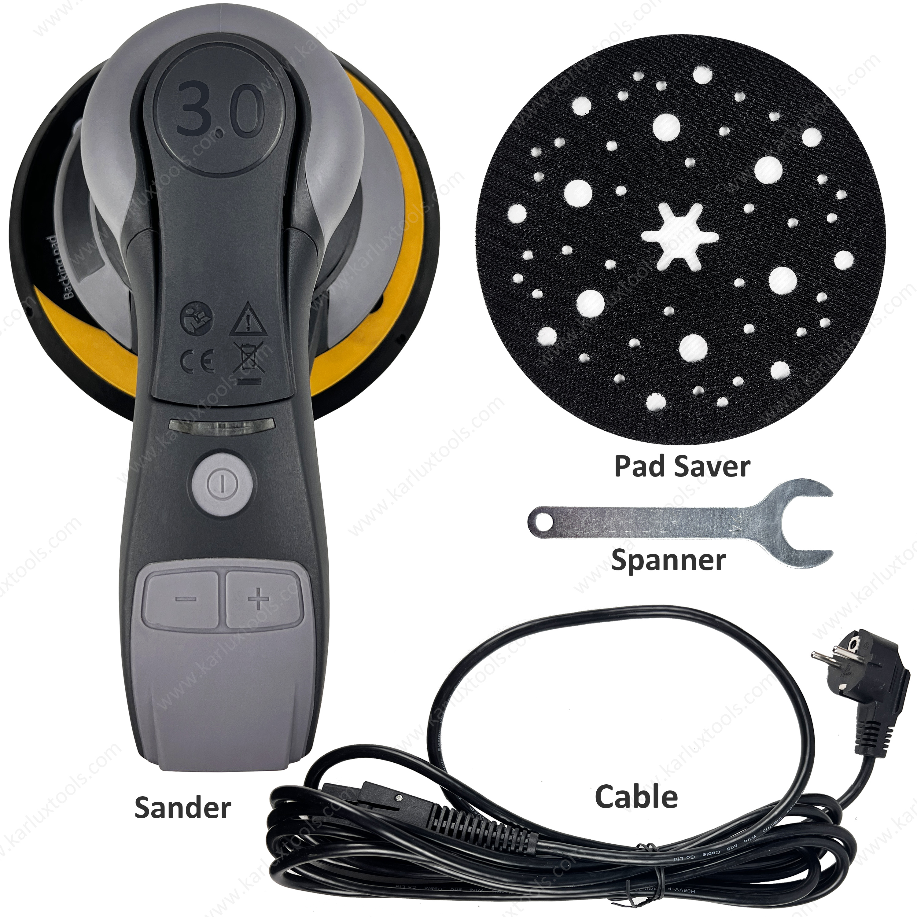 6 英寸 150 毫米轨道 5 毫米螺纹 M8 中央真空变速掌上便携式无刷砂光机随机轨道 电动抛光机