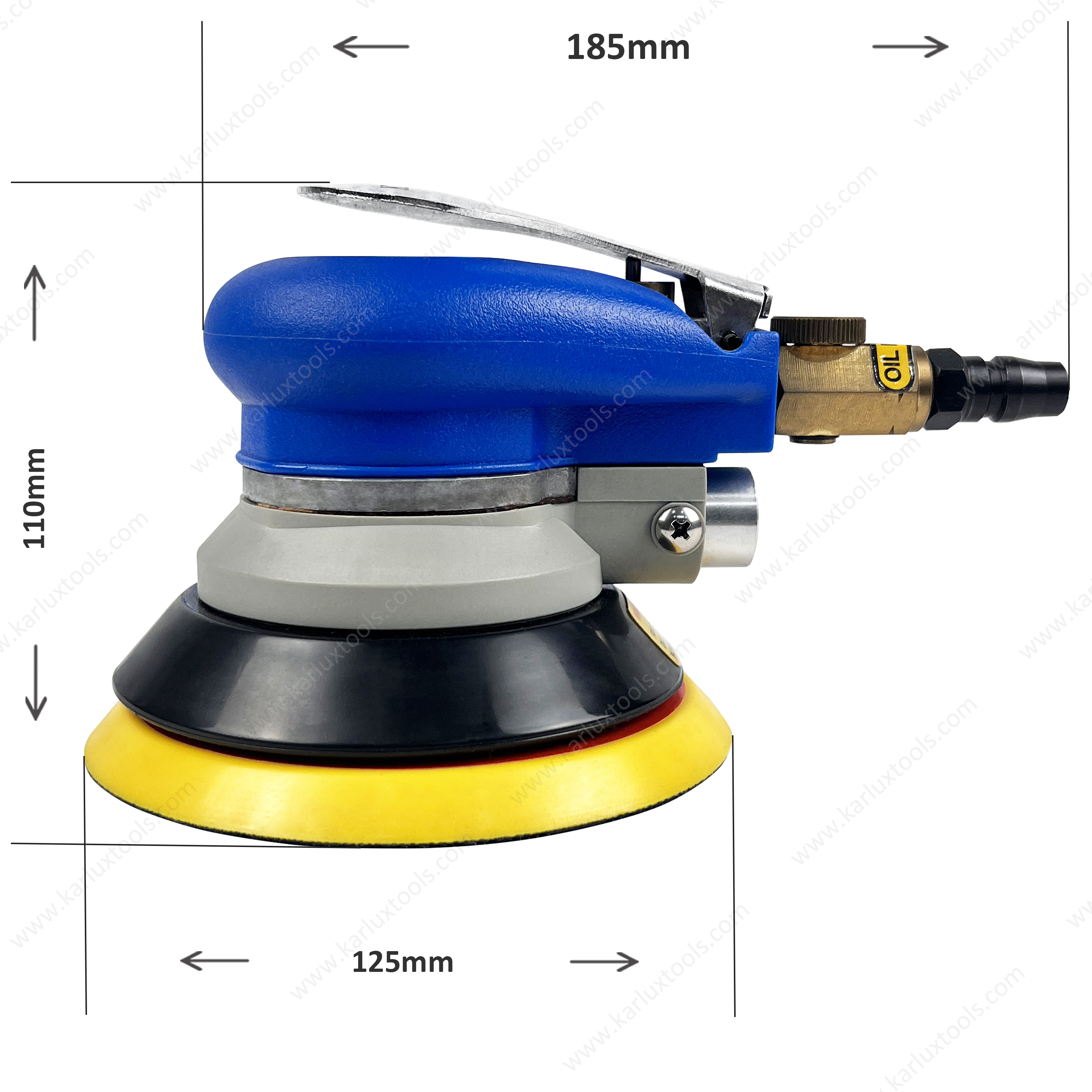 5英寸 10000RPM 5mm 轨道非真空气动打磨抛光机空气随机轨道打磨机用于汽车木材金属表面处理