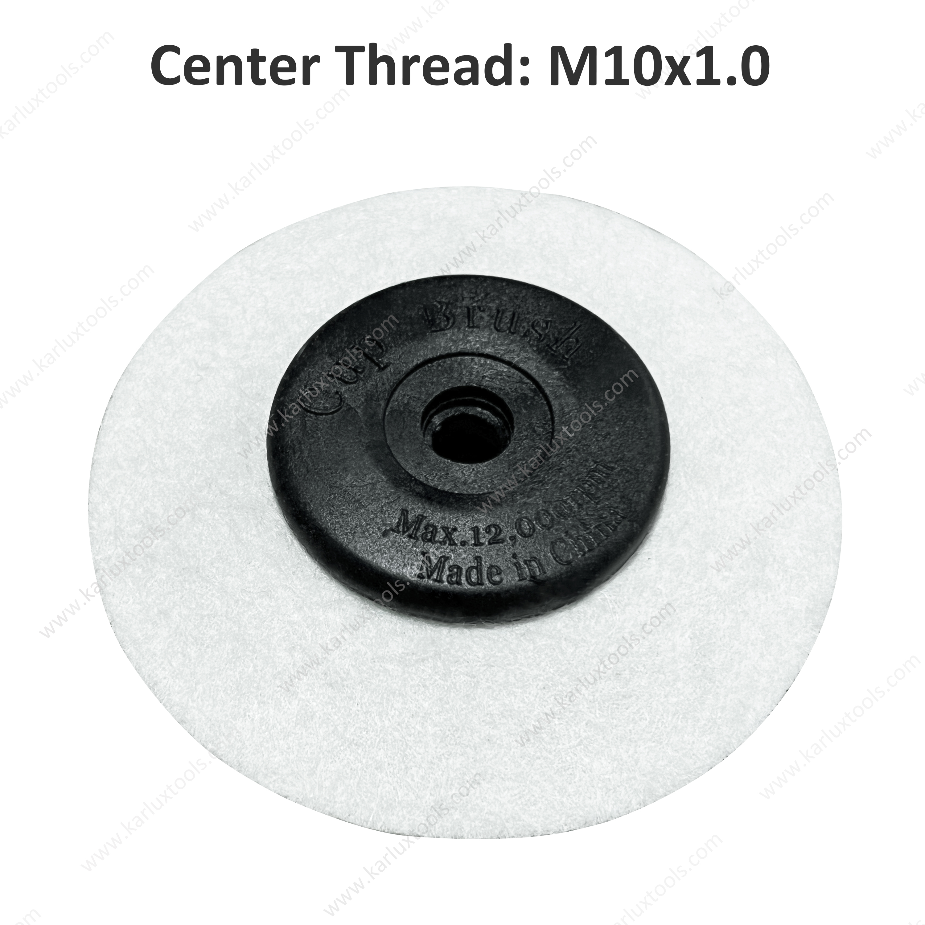 92mm厚度10mm螺纹M10旋转工具羊毛抛光盘100％羊毛抛光抛光轮