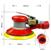 空气砂机工具6英寸（150mm）轨道2.5/5.0/8.0mm中央真空12,000rpm