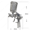 W71-G 400ML 1.0/1.3/1.5mm喷嘴重力式空气油漆喷涂机汽车修补漆工具气动喷枪油漆喷枪