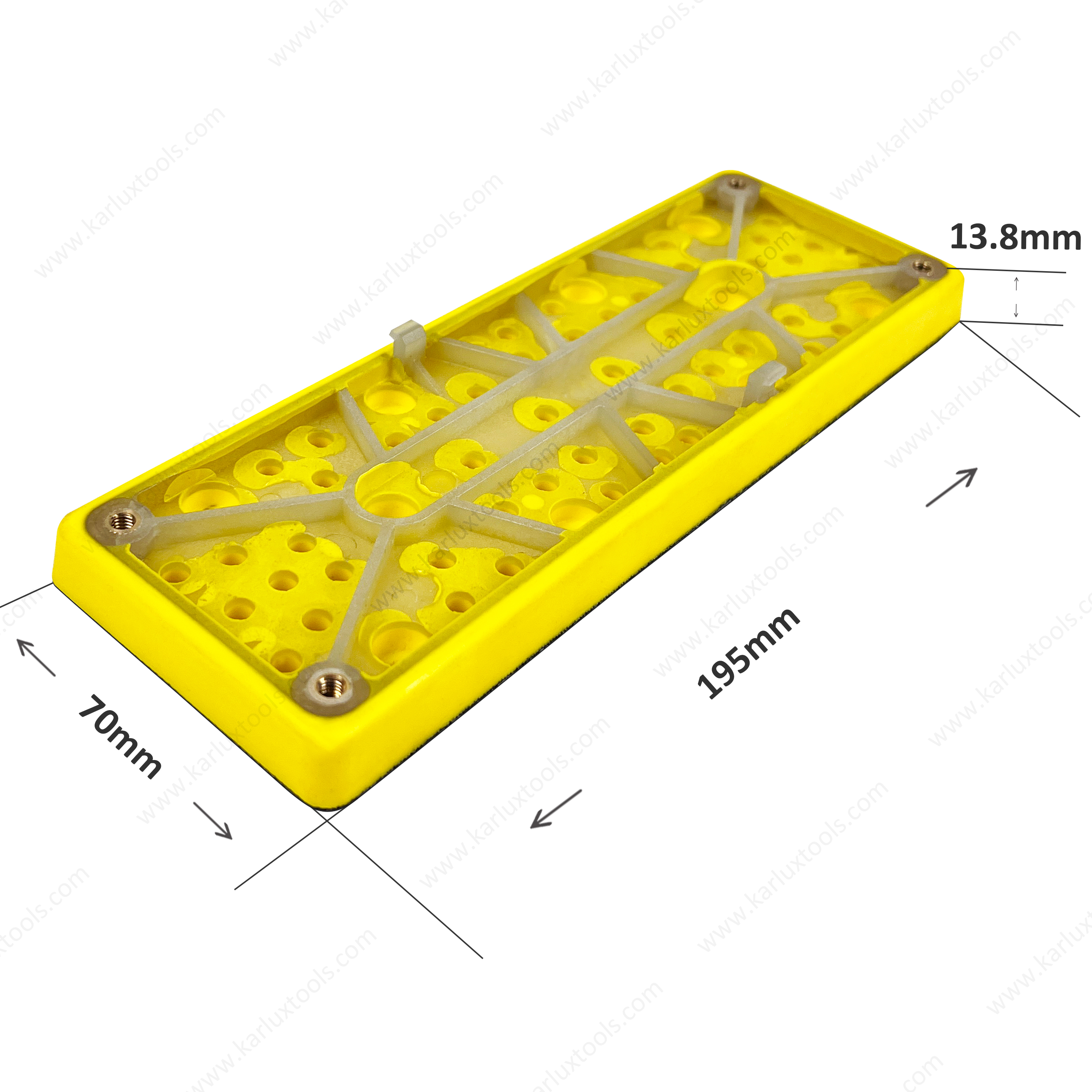 70x198mm 13.8mm矩形砂垫多孔衬垫挂钩和循环备用垫