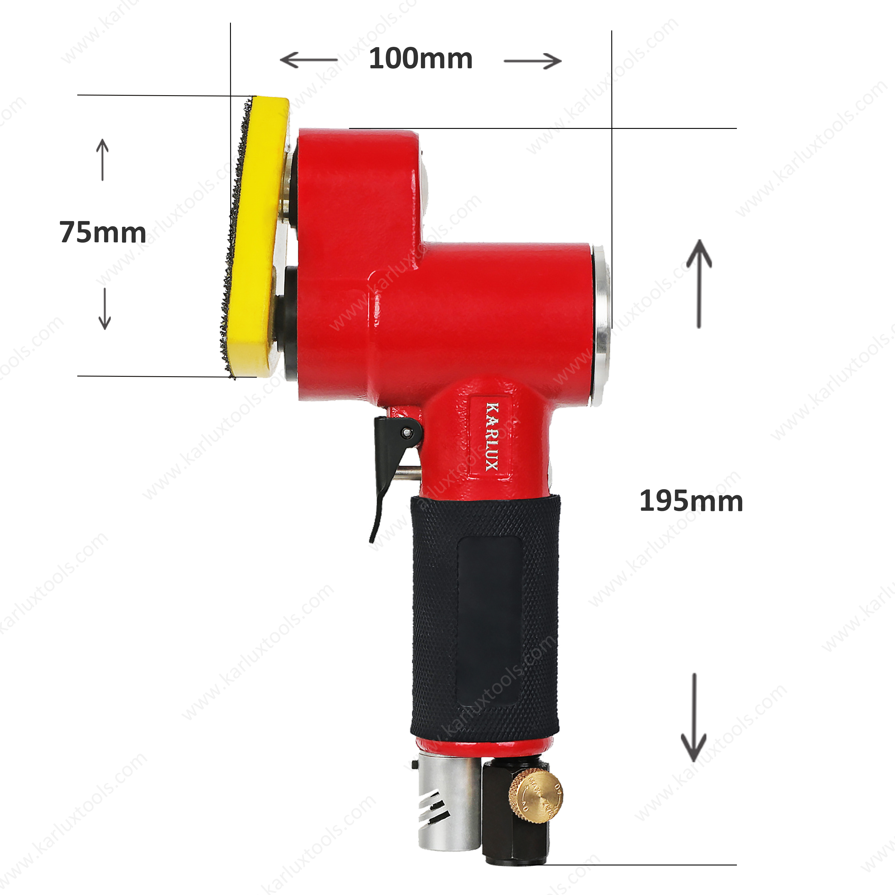 15000rpm 三角垫非真空轨道 3 毫米高速空气砂光工具轨道空气砂光机