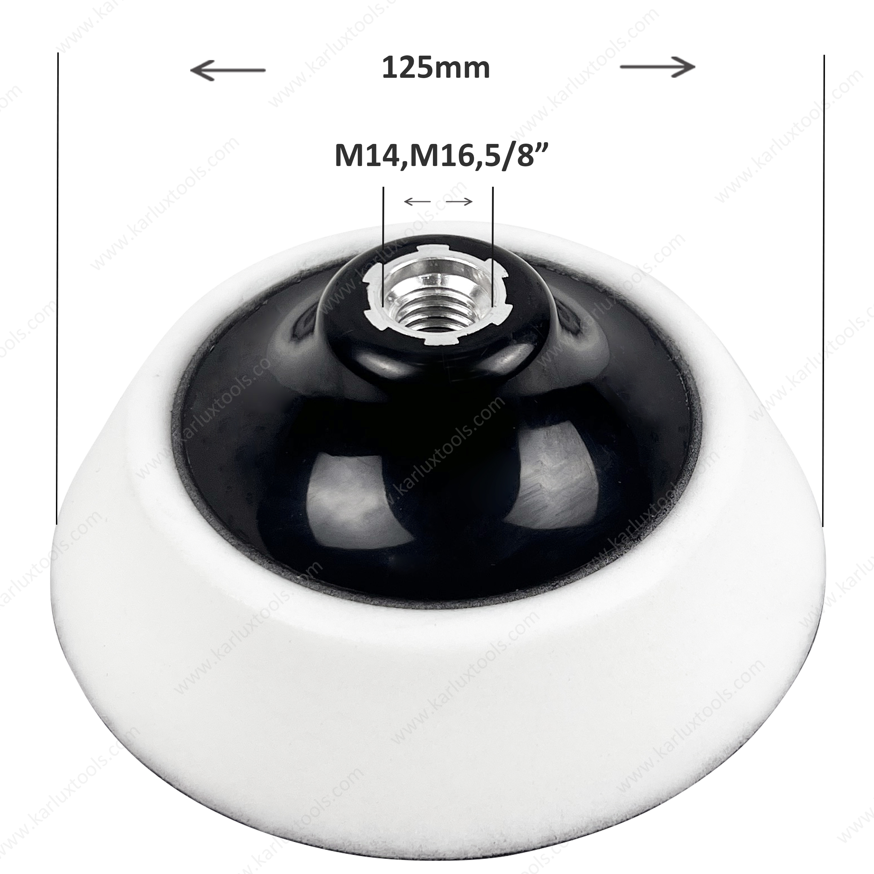 5 英寸（125 毫米）抛光垫 30 毫米中软泡沫 M14/M16/5/8' 螺纹钩环和 PSA 背衬 抛光盘 用于汽车抛光和美容