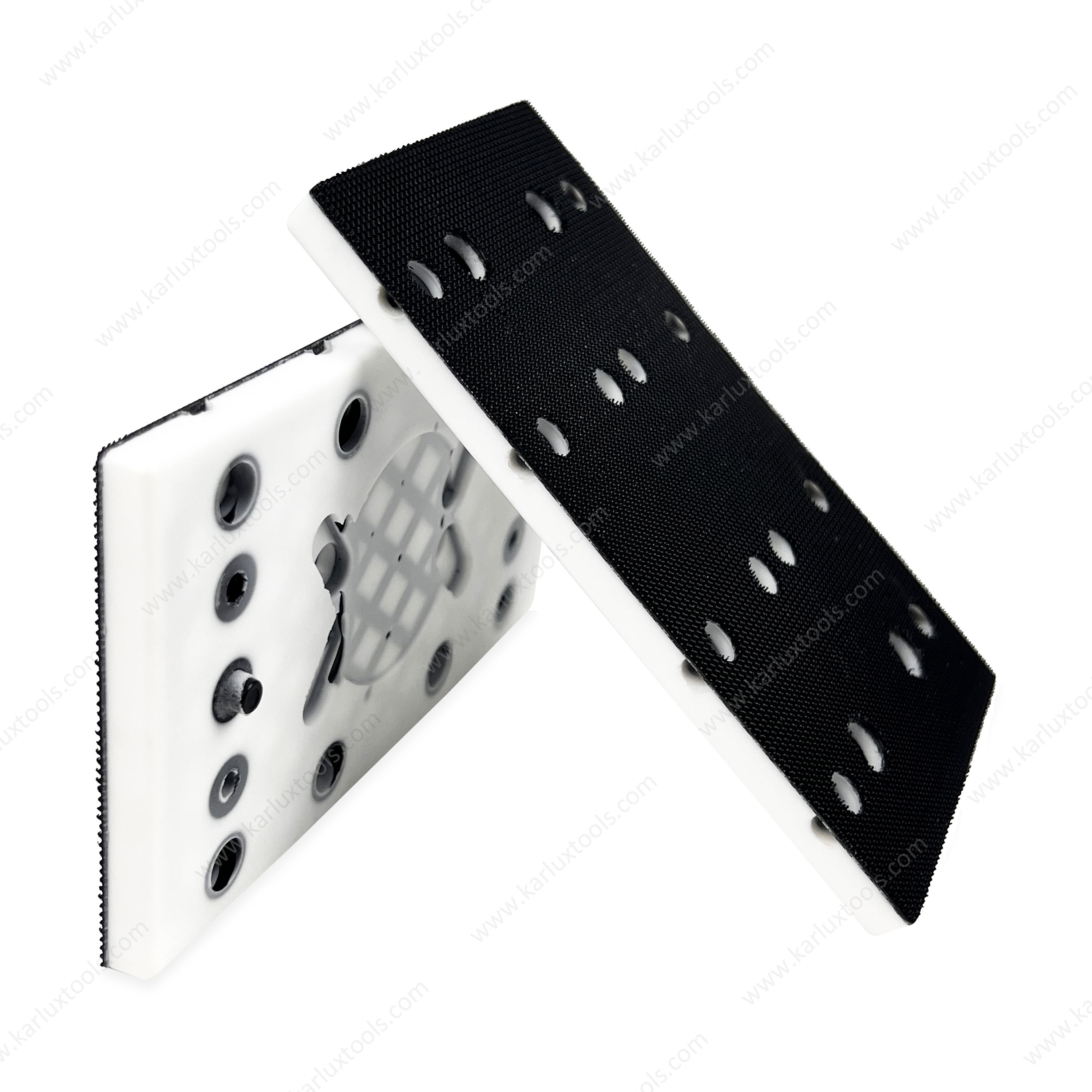 80x130mm 12+4个孔短钩子魔术贴垫垫后向上垫砂板矩形砂垫组件由螺钉