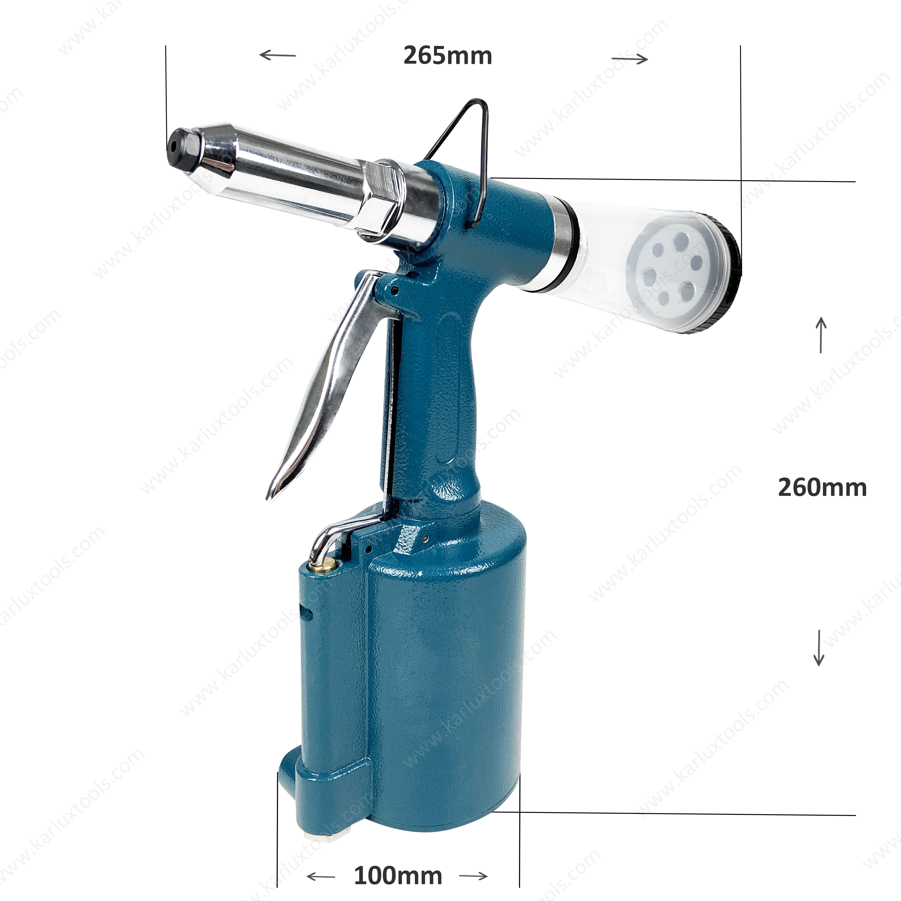 2.4-4.8mm行程16mm气动铆螺母枪工具铆接机气动拉铆枪