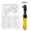 ARWY128816-C 气动棘轮扳手 160rpm 六角孔尺寸 1/2'' 或 3/8'' 螺栓尺寸 M10 最大扭矩 88N.m