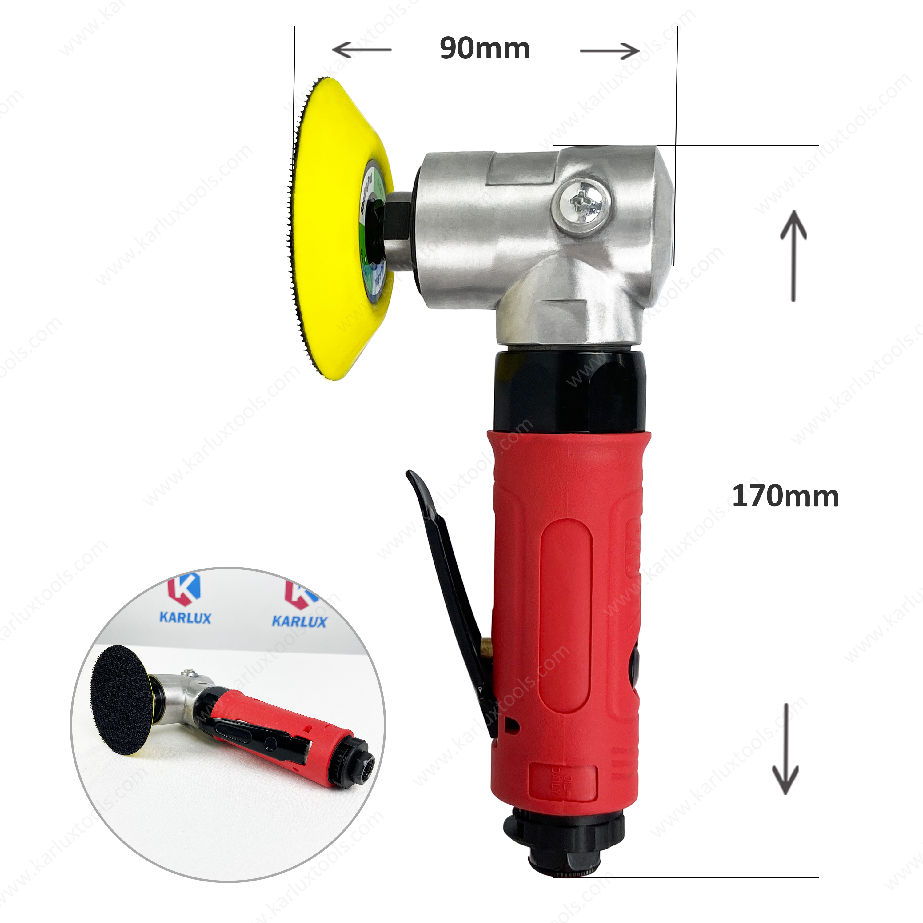 3 英寸（75 毫米）5000RPM 1/4'' 气动抛光机 套件