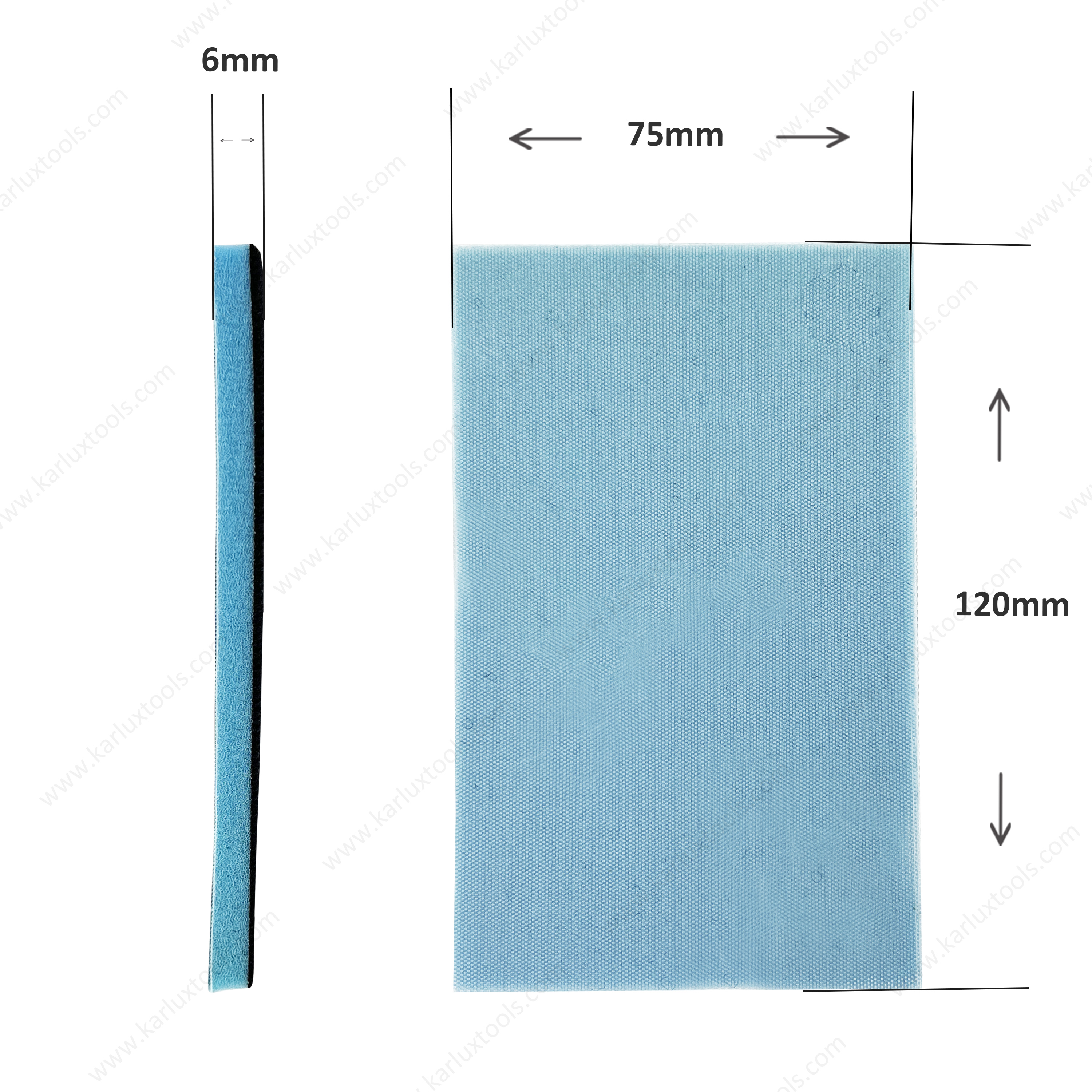 75x120 毫米钩环坐垫海绵超微型 Velcro 背垫柔软 缓冲垫