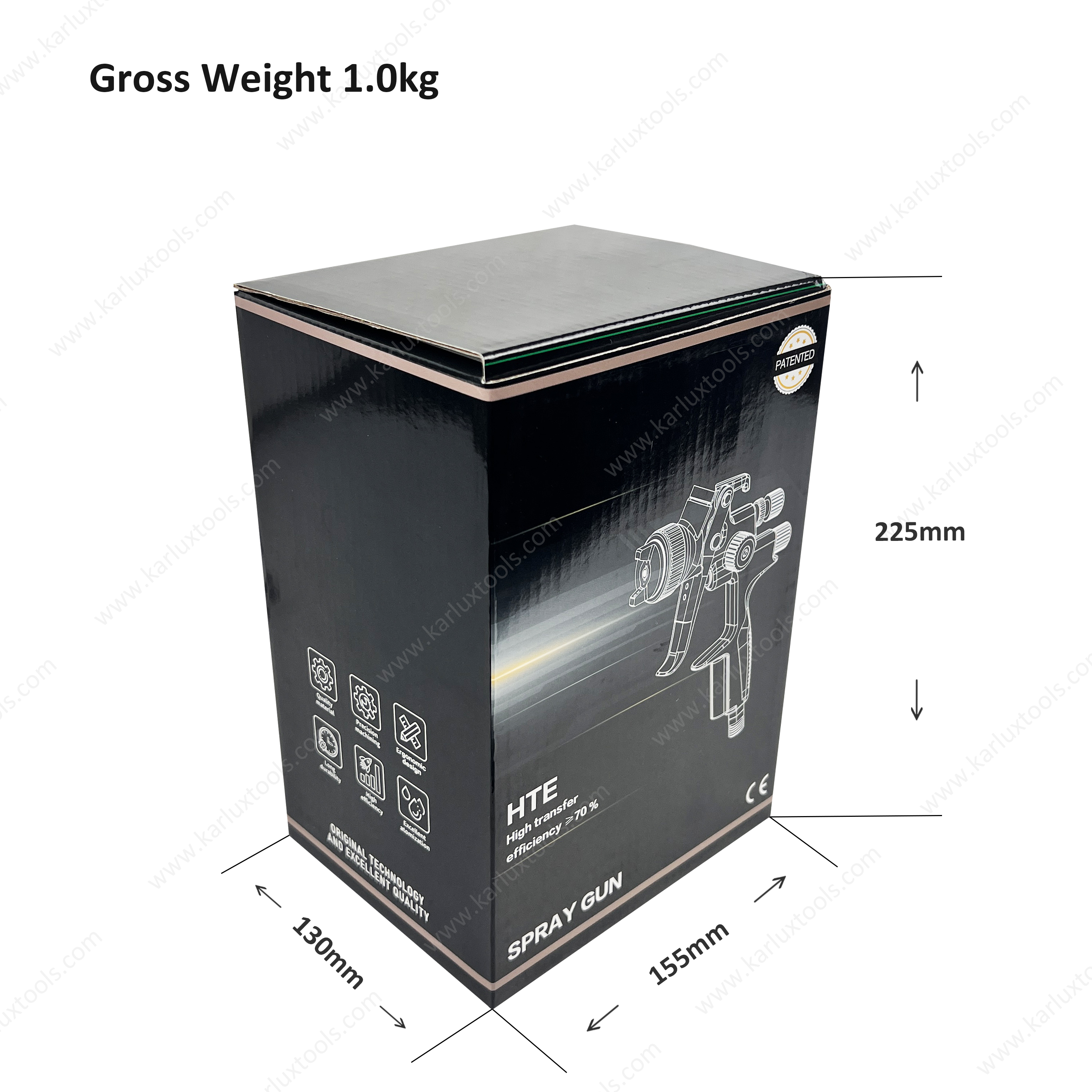 600ml HVLP LVMP 1.2,1.3,1.4mm铝合金枪支车身工业级汽车气动油漆喷雾器气动喷枪