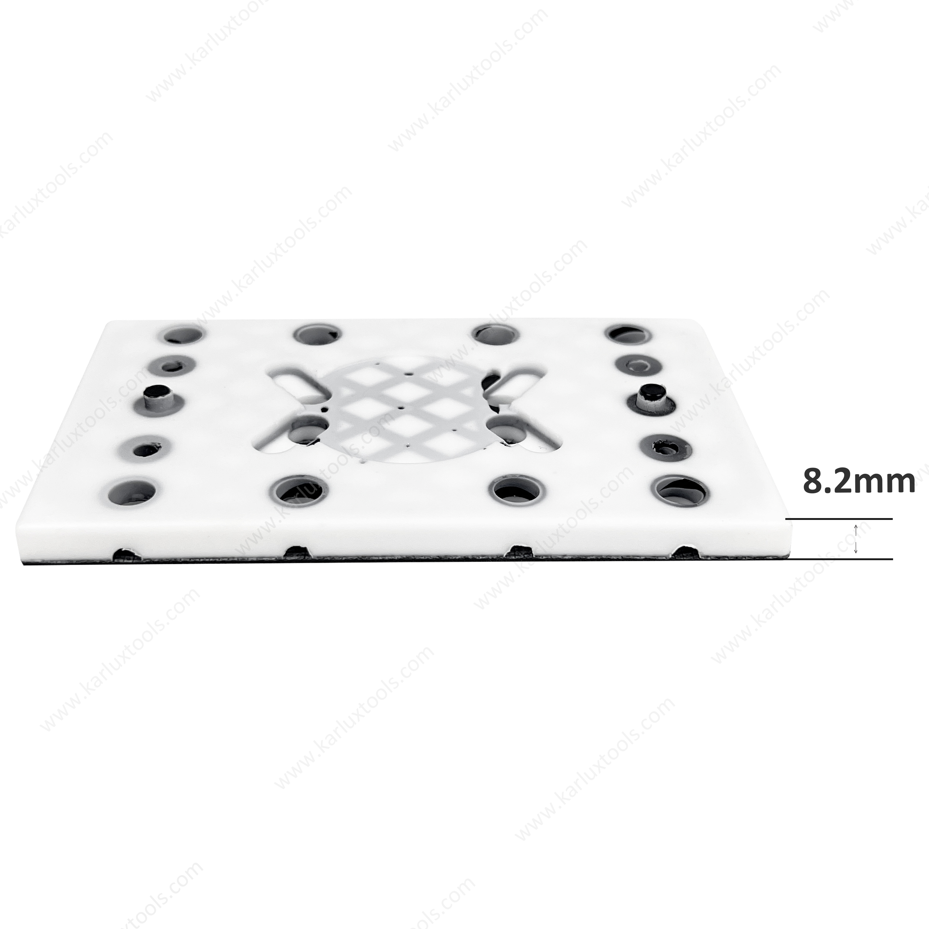80x130mm 12+4个孔短钩子魔术贴垫垫后向上垫砂板矩形砂垫组件由螺钉