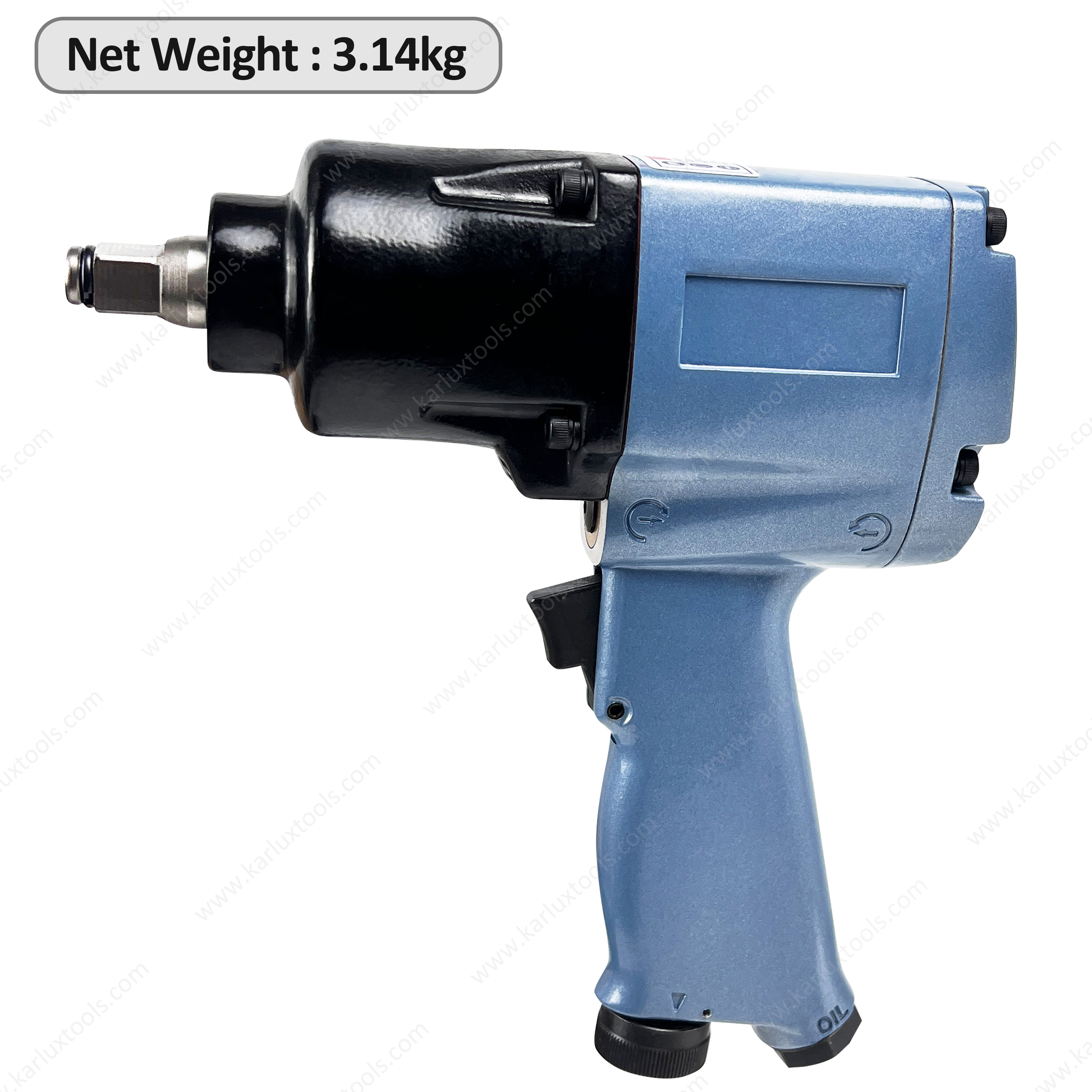 8000rpm Square Drive 1/2英寸螺栓容量M27活塞类型气动冲击扳手用于汽车维修Torqur Wrench