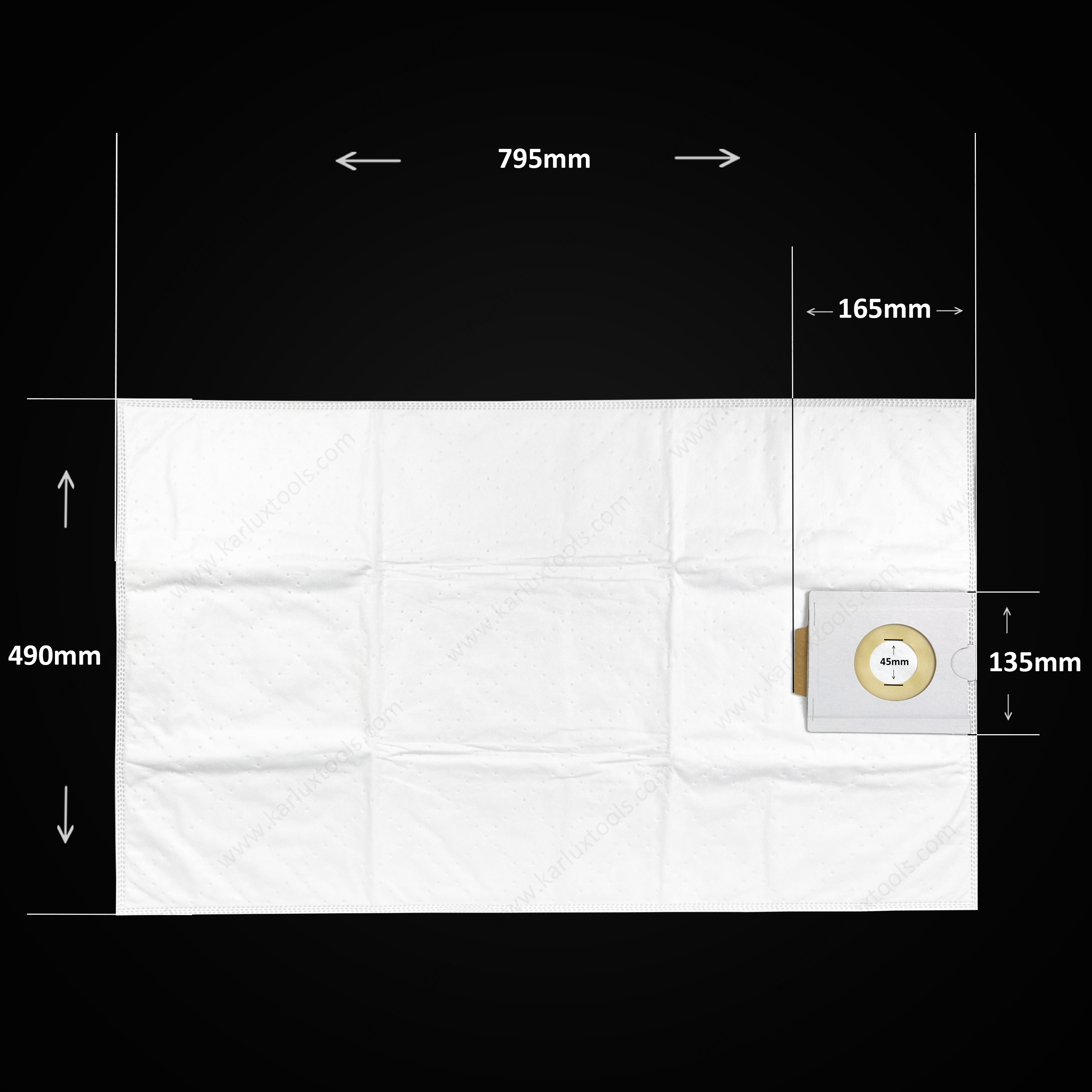 490mm*795mm 干式除尘器袋 除尘器袋