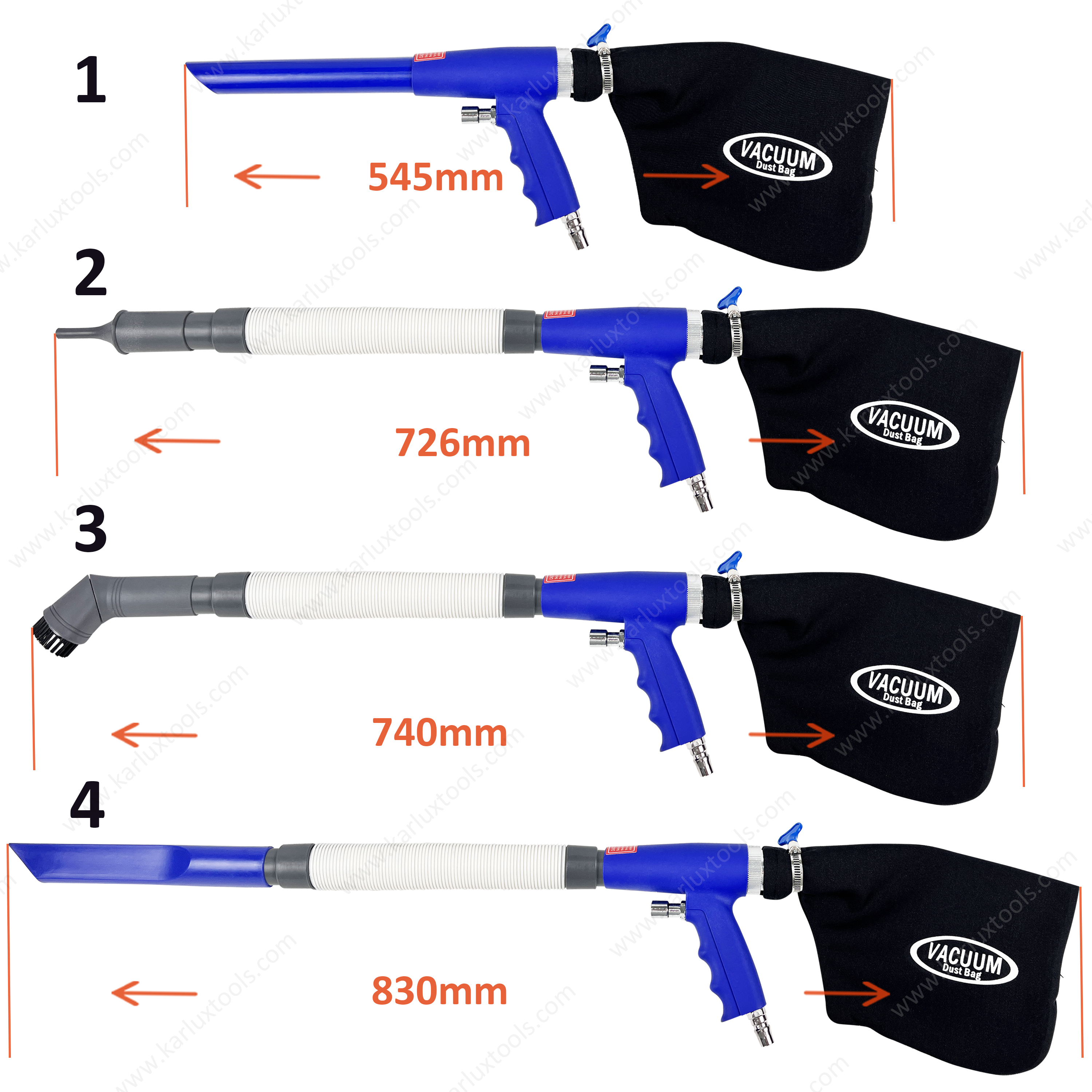 可调节车载吹气迷你铝合金汽车除尘笔高压吹气吹气笔