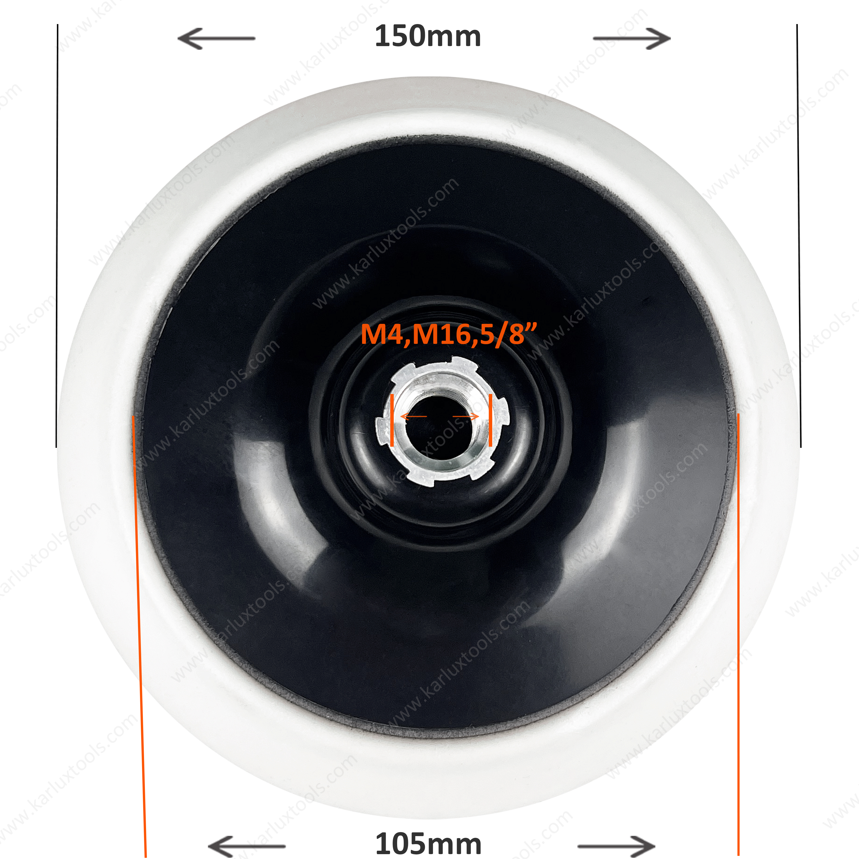 6 英寸（150 毫米）抛光垫 20 毫米中软泡沫 M14/M16/5/8' 螺纹钩环和 PSA 背衬 抛光盘 用于汽车抛光和美容