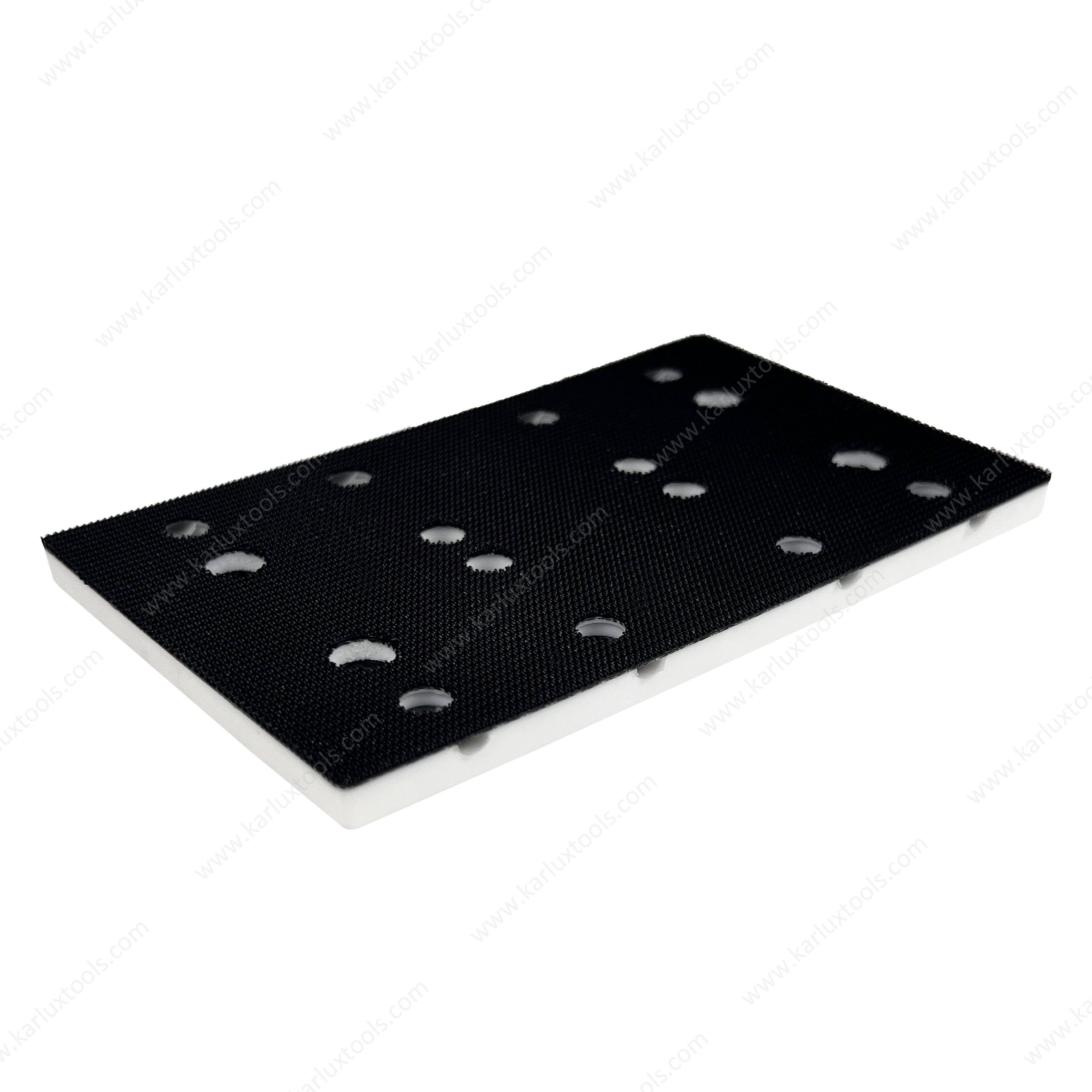 80x130mm 12+4个孔短钩子魔术贴垫垫后向上垫砂板矩形砂垫组件由螺钉