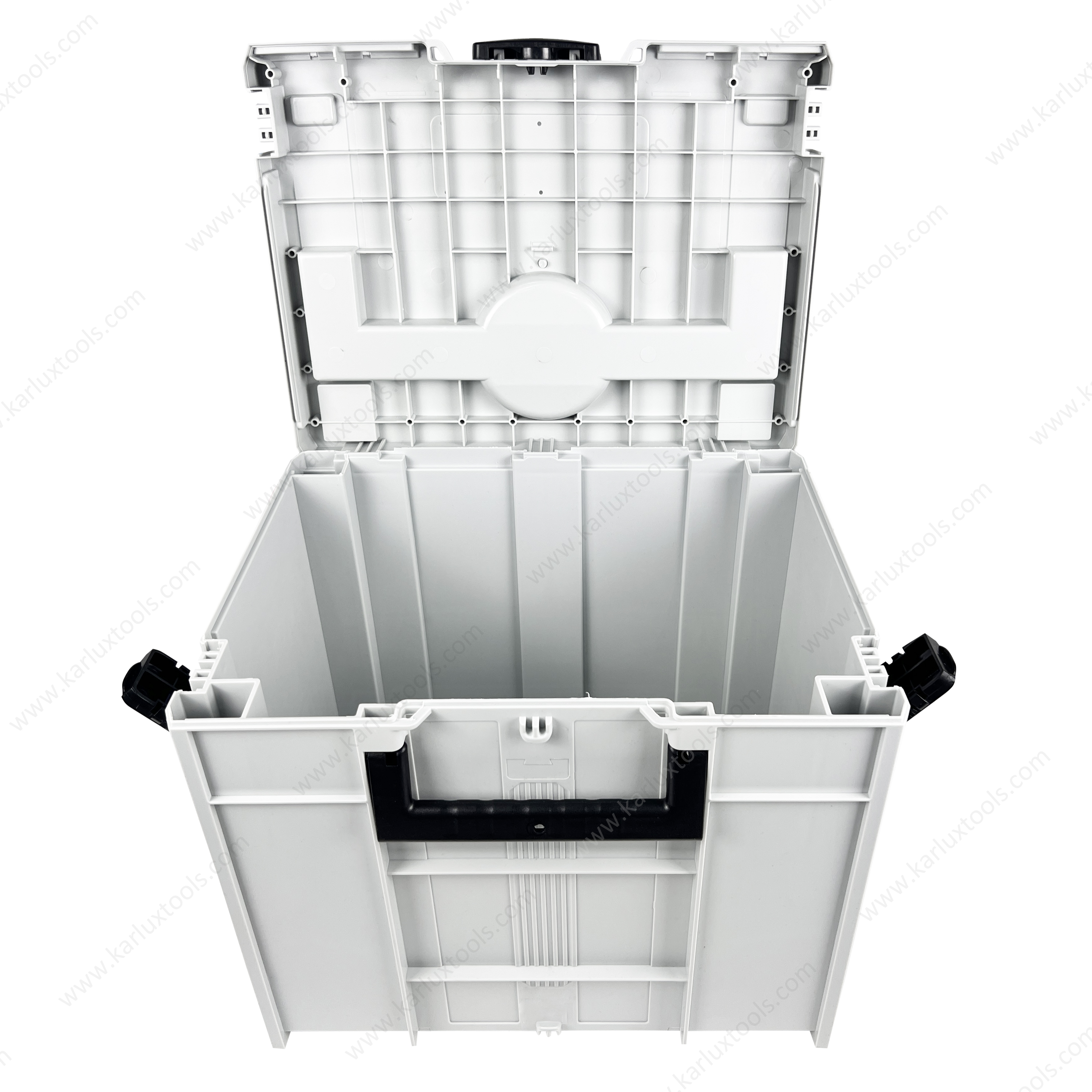 40x30x34cm大型储物箱防水防尘堆放工具盒系统ABS塑料工具盒带有手柄