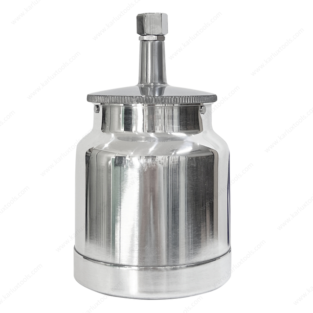 G3/8 螺纹 750 毫升铝制喷枪油漆杯气动工具替换液罐虹吸进料油漆罐适用于 气动喷枪