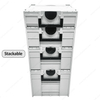 40x30x24cm中型储物盒防水防尘堆放工具盒系统ABS塑料工具盒带有手柄