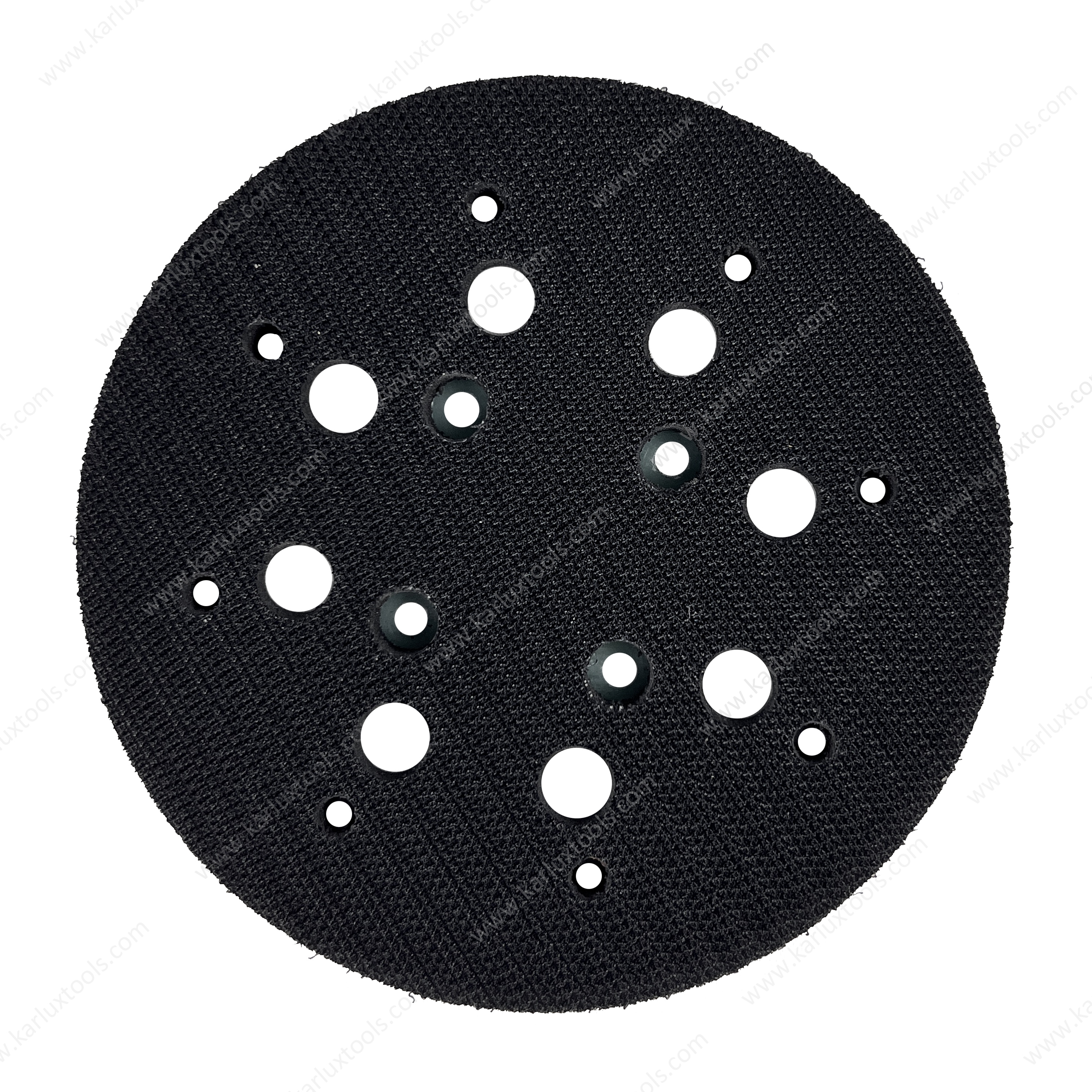 5 英寸（125 毫米）8+4 孔圆形黑色 PU 钩环背垫砂光机背垫替换垫打磨垫用于抛光抛光砂光机