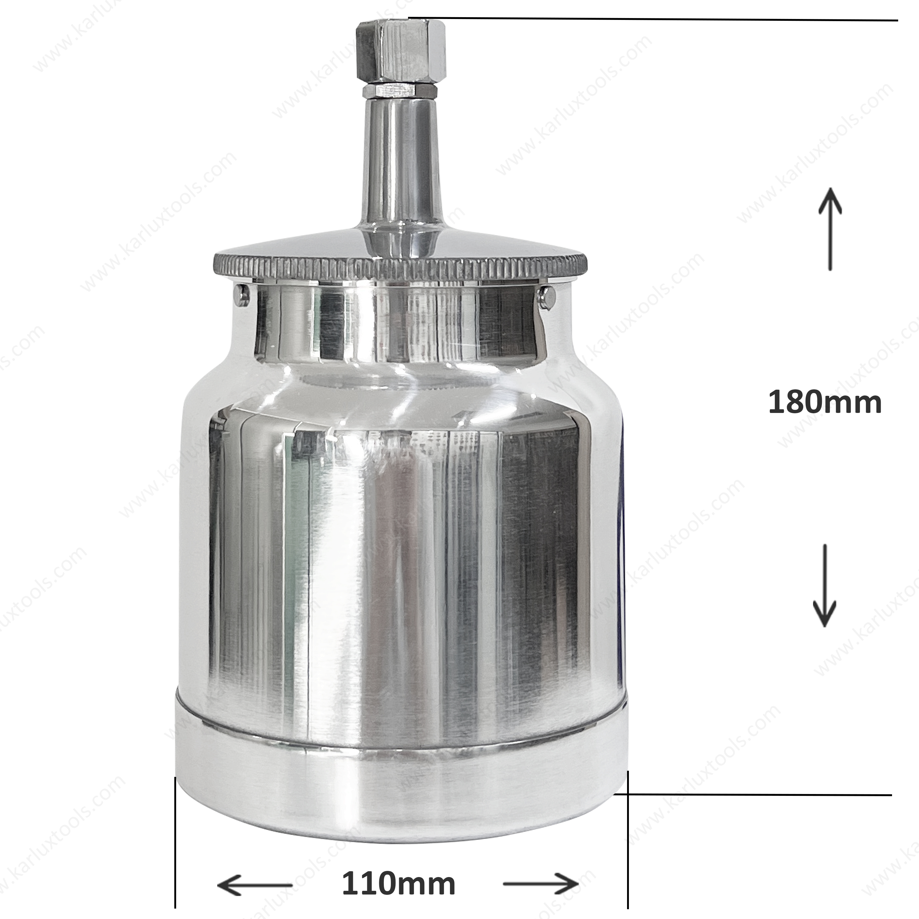 G3/8 螺纹 750 毫升铝制喷枪油漆杯气动工具替换液罐虹吸进料油漆罐适用于 气动喷枪