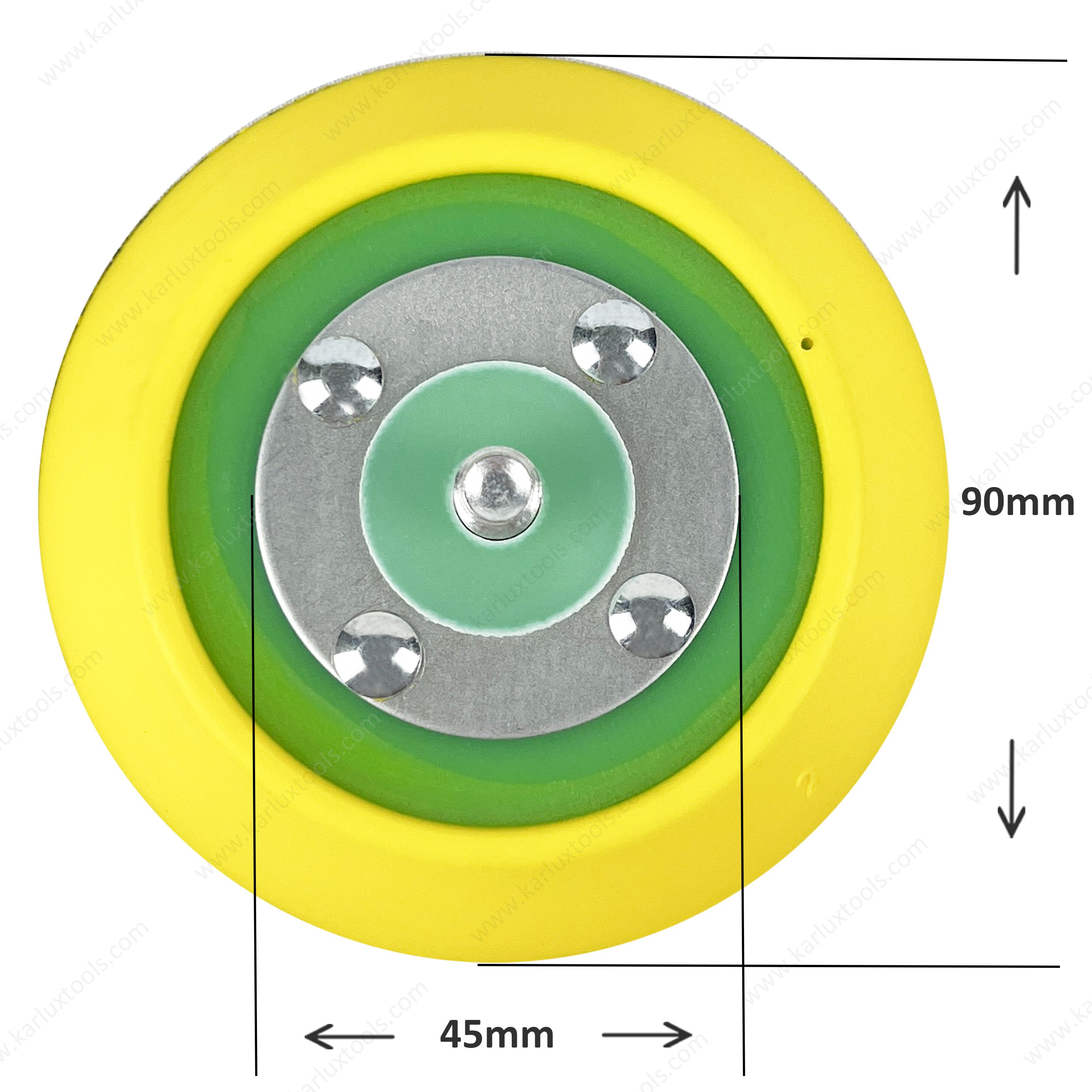 3.5 英寸 88.5 毫米 5/16 螺纹背垫专业 PU 砂光板钩环抛光盘适用于空气双动砂光机