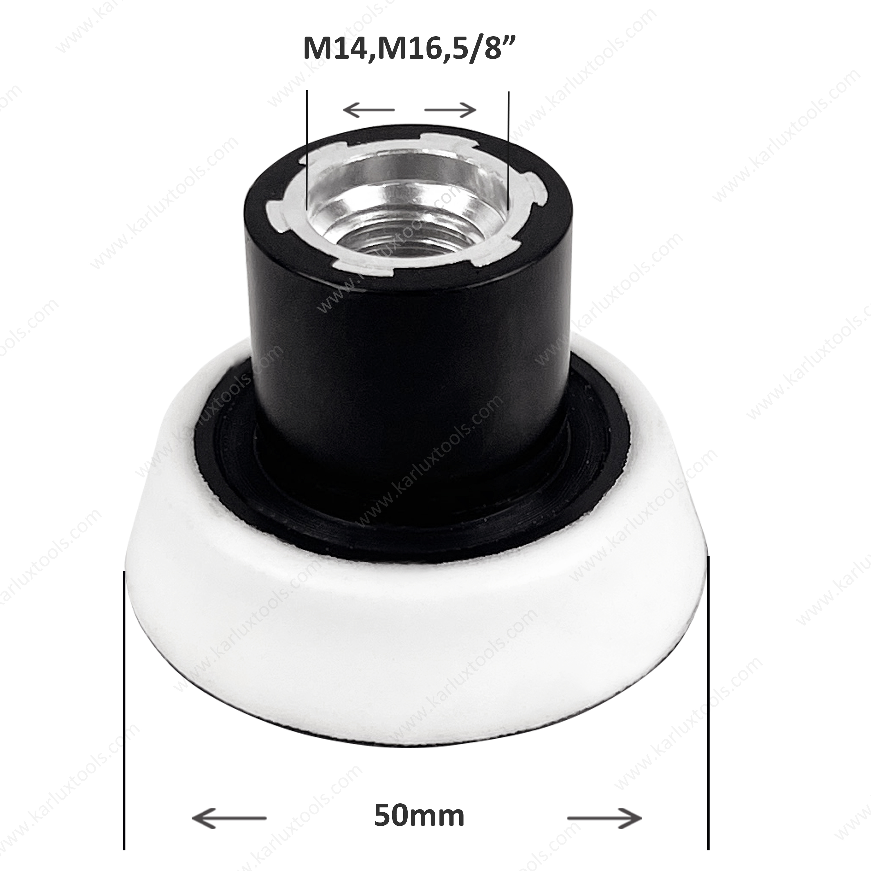 2 英寸（50 毫米）抛光垫 15 毫米中软 PU 泡沫 M10/M14/M16/5/8' 螺纹钩环和 PSA 背衬 抛光盘 用于汽车抛光和美容