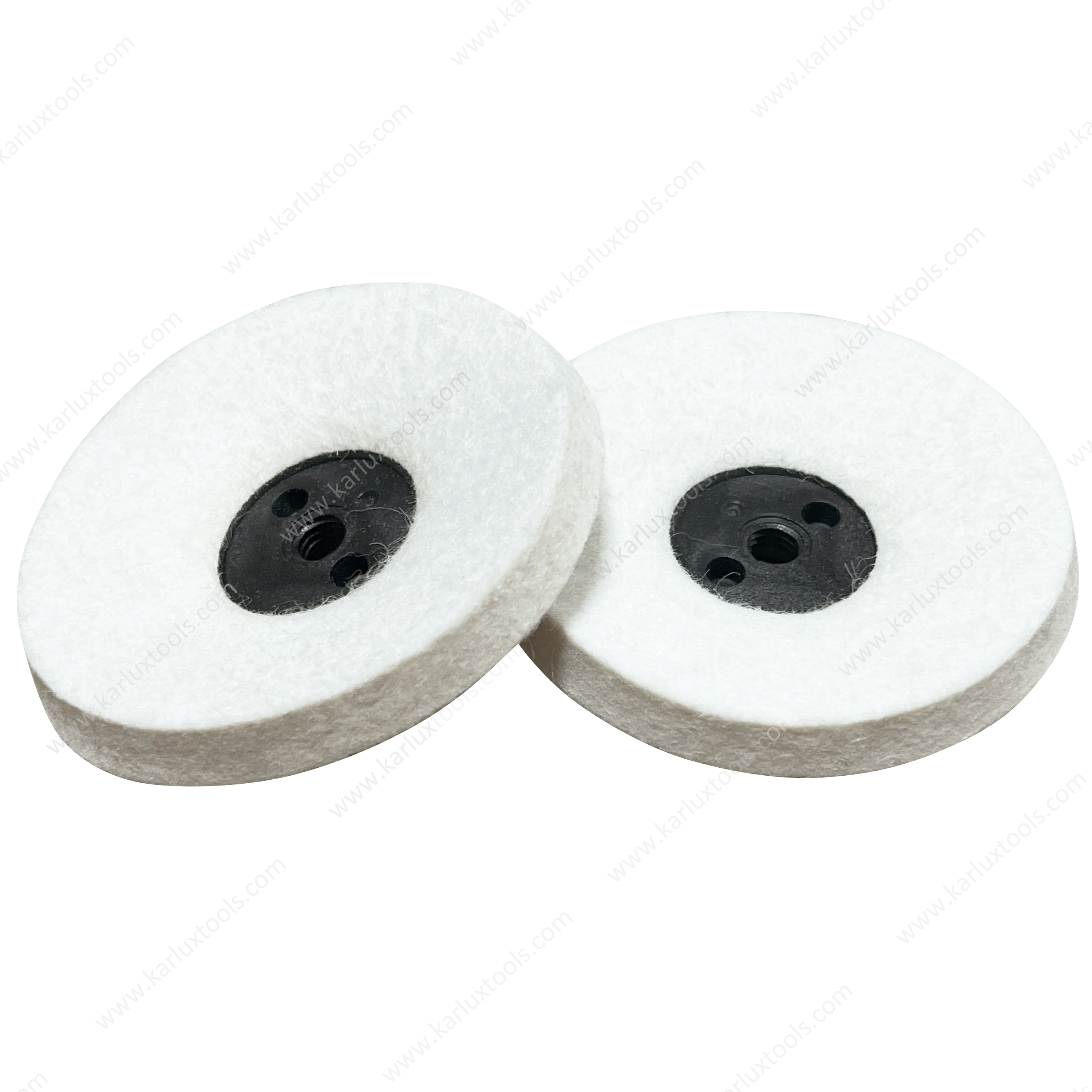 92mm厚度10mm螺纹M10旋转工具羊毛抛光盘100％羊毛抛光抛光轮
