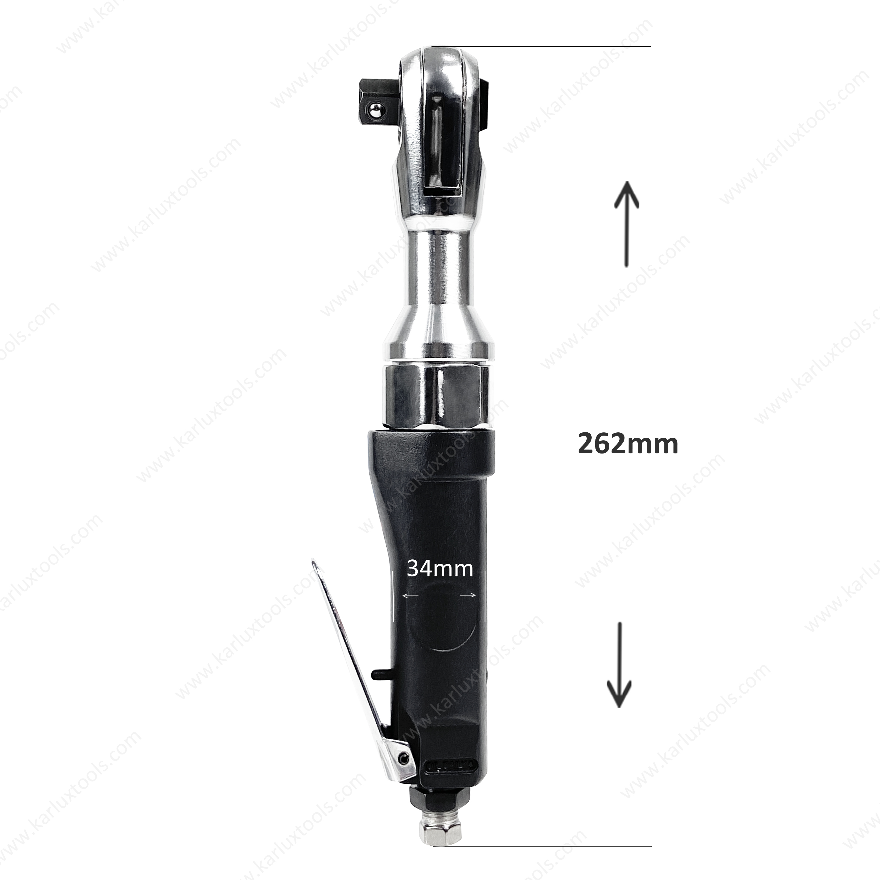 ARWBS142724-C 气动棘轮扳手 240rpm 六角孔尺寸 1/4'' 或 3/8'' 螺栓尺寸 M8 最大扭矩 27N.m