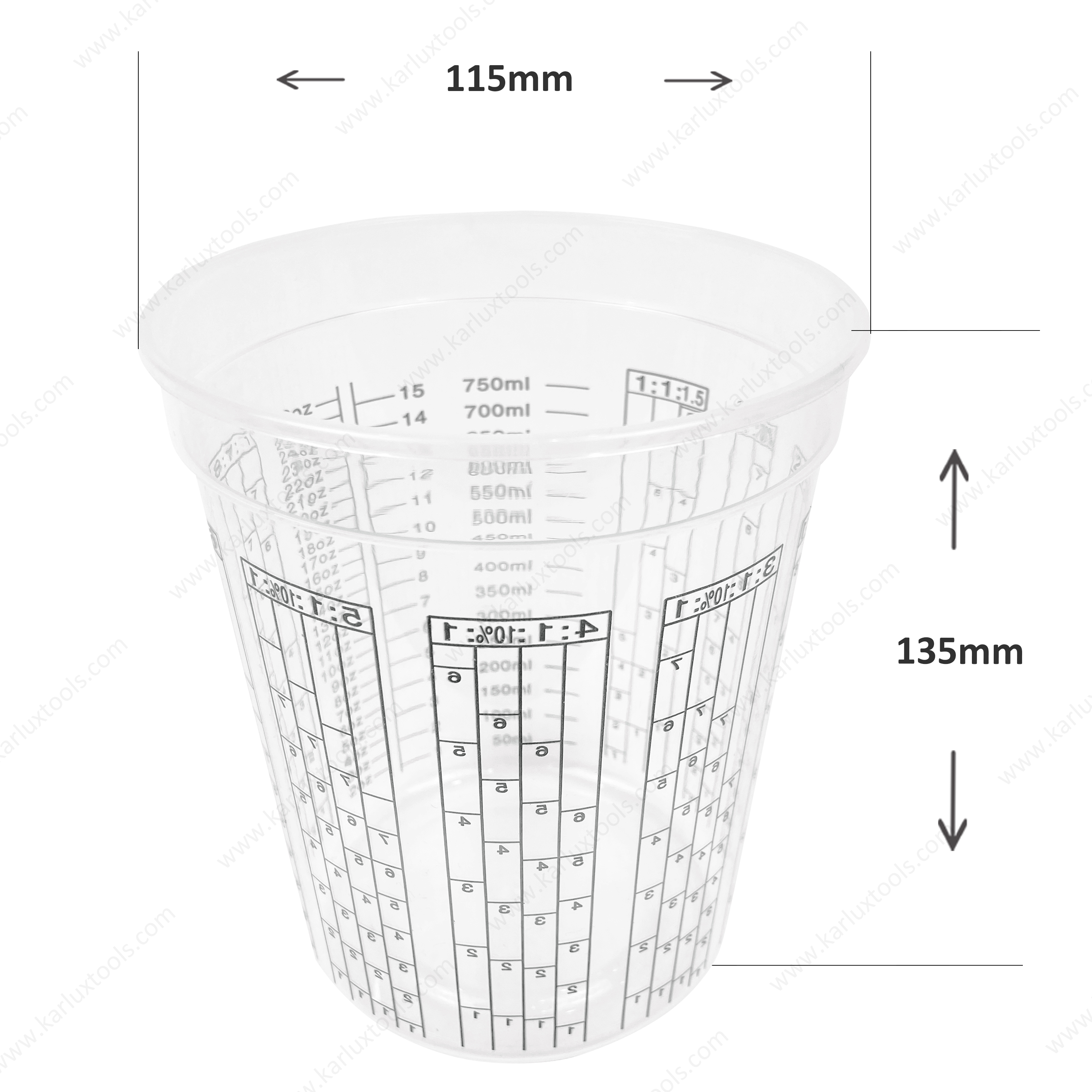 26 盎司油漆量杯 PP 一次性刻度油漆混合杯