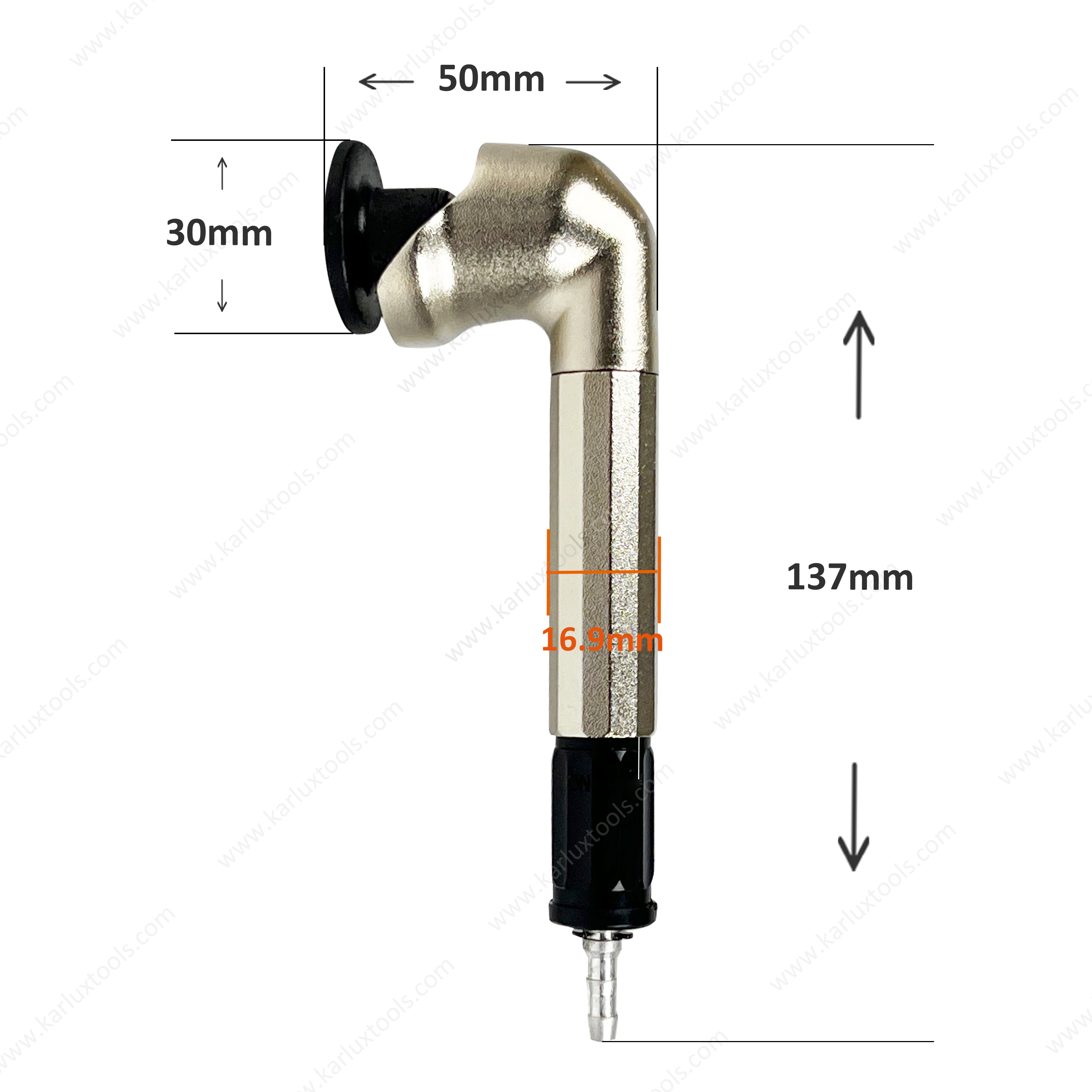 最大尺寸 139mm 23,500RPM 微型空气研磨机 气动刻模笔 