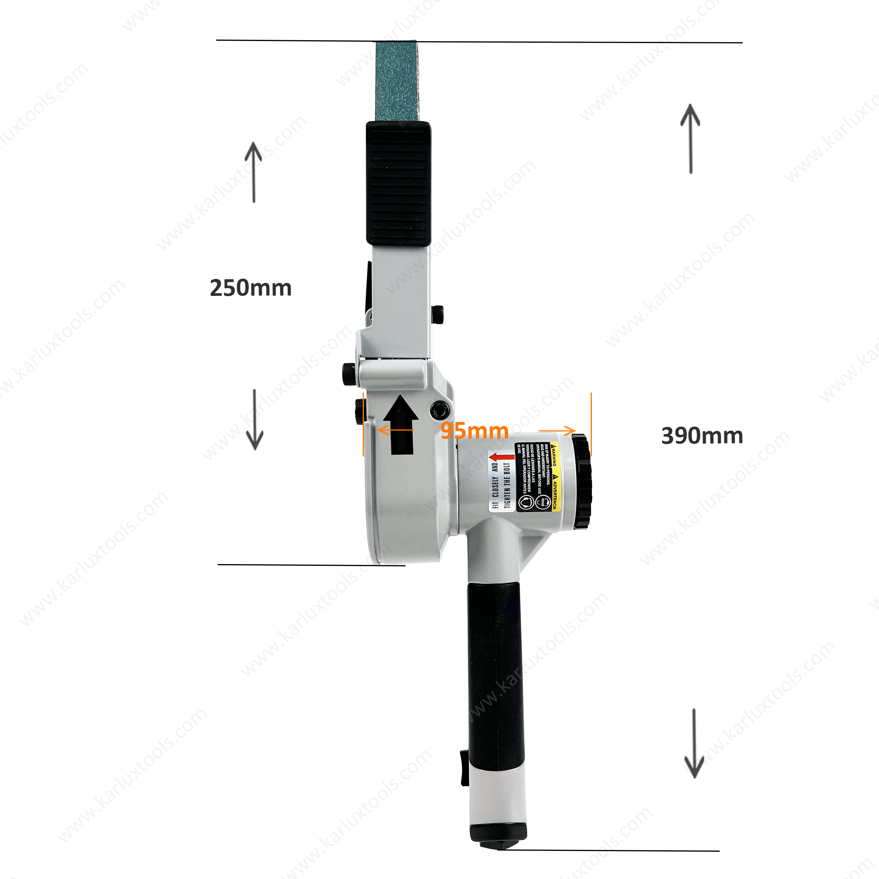 16000rpm 20x520mm 气动砂光机工具 气带砂光机