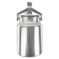 G3/8 螺纹 1000ml 1L 铝制喷枪油漆杯专业吸送液罐空气喷漆枪替换罐