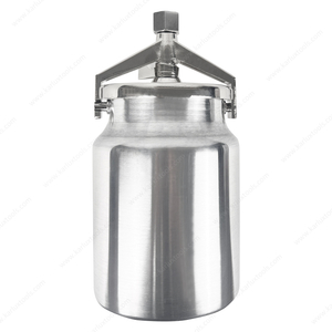G3/8 螺纹 1000ml 1L 铝制喷枪油漆杯专业吸送液罐空气喷漆枪替换罐