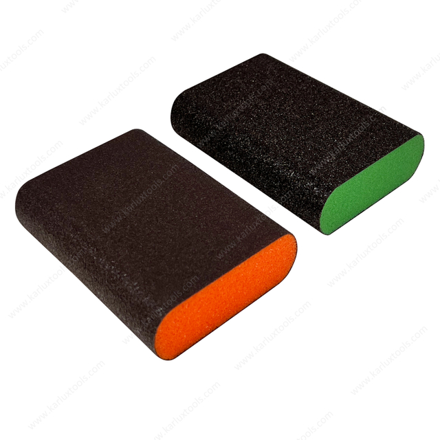 100x70x25mm 氧化铝 P60-P400 中硬弧形边缘打磨海绵轮廓 磨具 家具抛光块